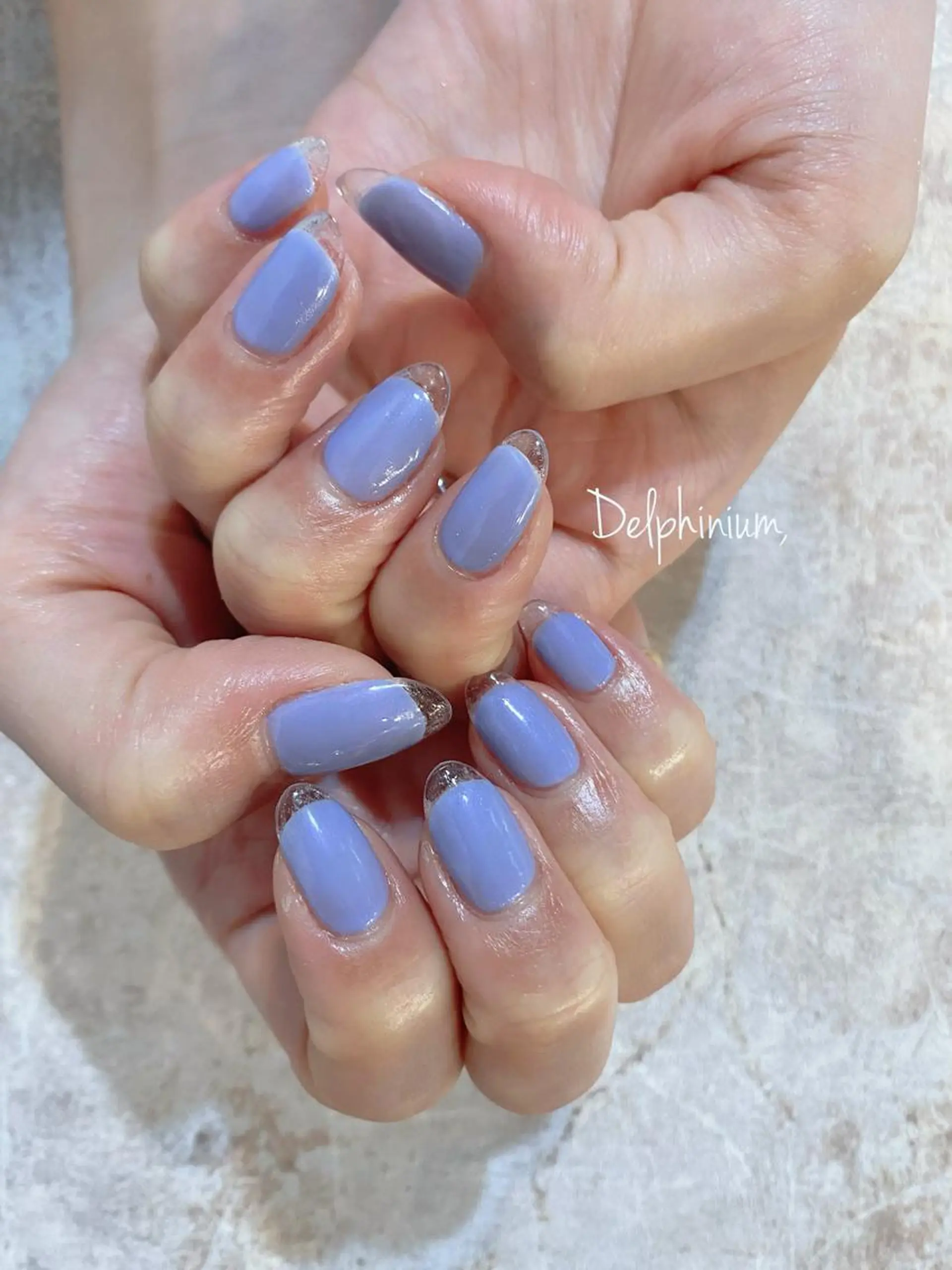 ネイル クリアネイル フレンチネイル 岡本 友恵のネイルデザイン