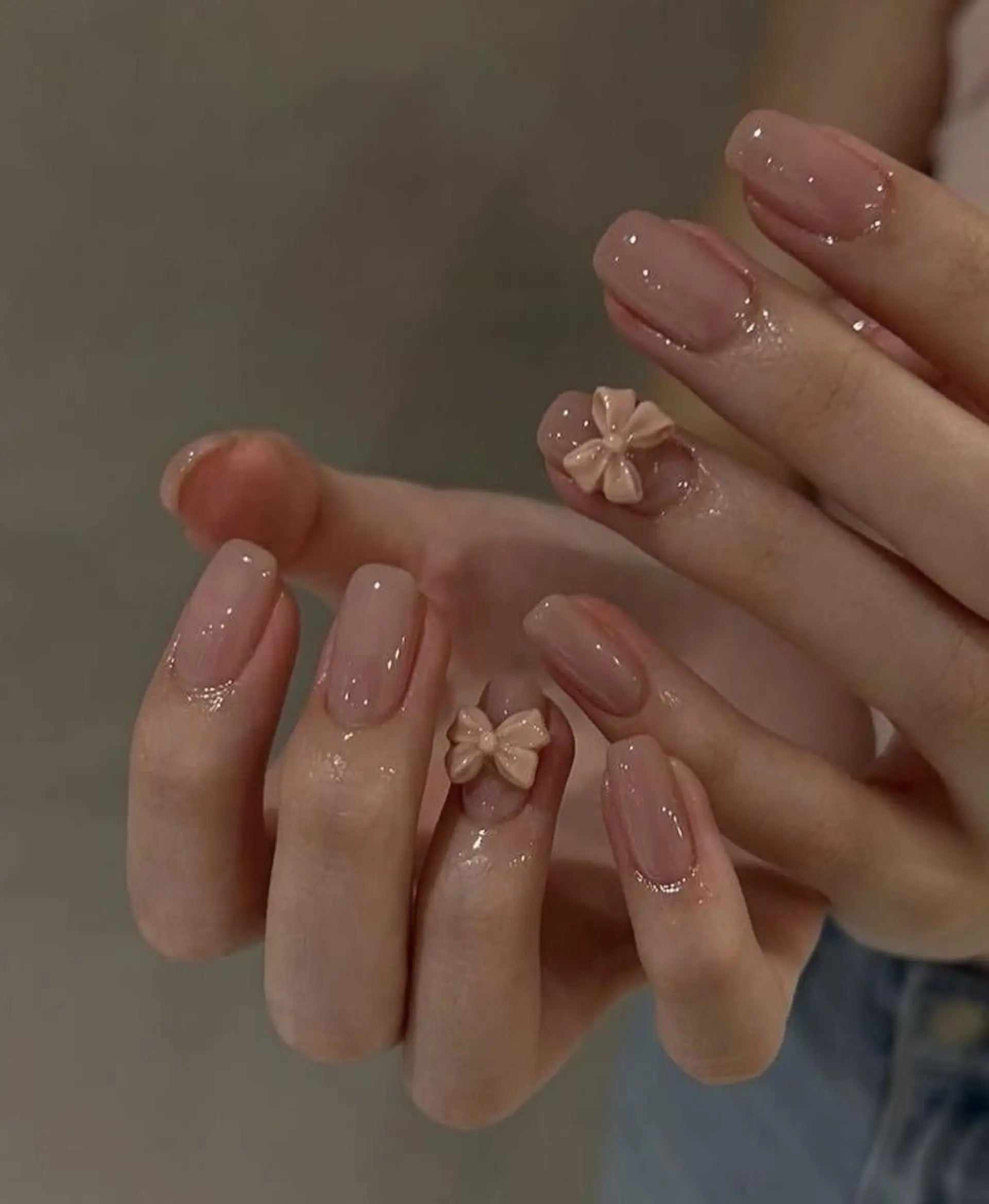 ネイル 長さ出し フレンチネイル グラデーション 卒業式 マグネットネイル ハンドネイル MIHANA SAKURAのネイルデザイン