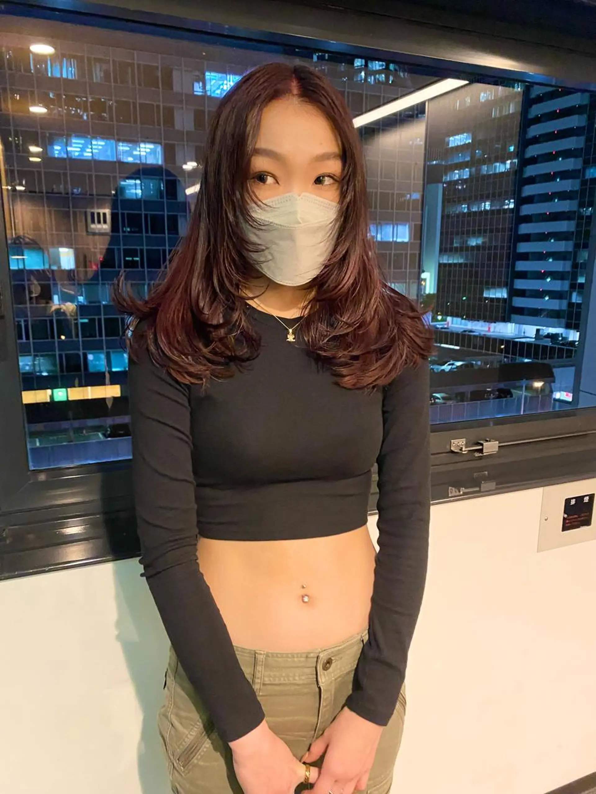 ミディアム カラー パーマ ヘアアレンジ 髪と音処　マトぺ所属・デザインカラー/ボブ ブリーチカラー/ユリのヘアスタイル