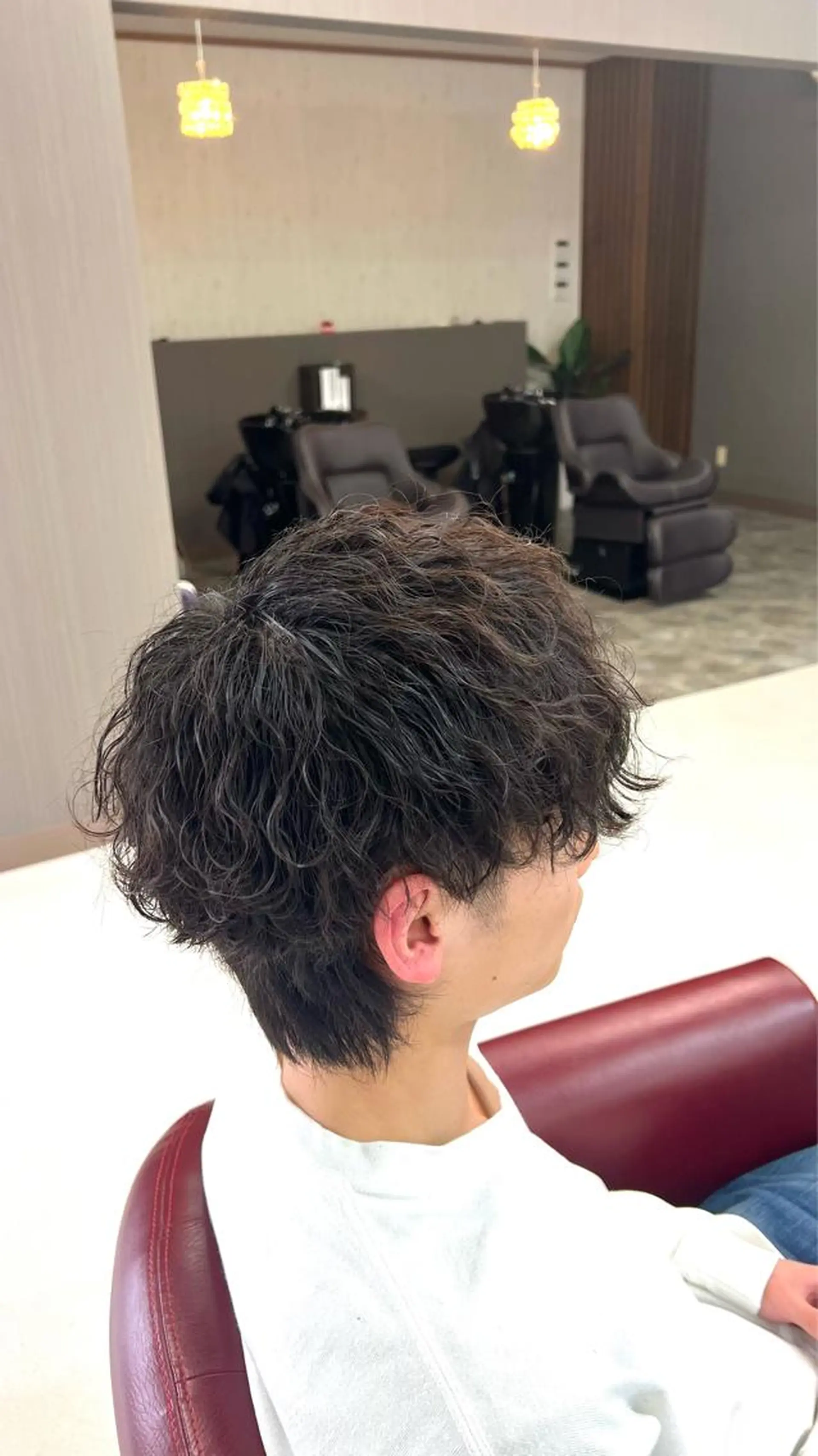 ショート パーマ メンズ メンズパーマ メンズツイストパーマ 波巻きパーマ メンズウルフカット ウルフカット KEN 🌟のヘアスタイル