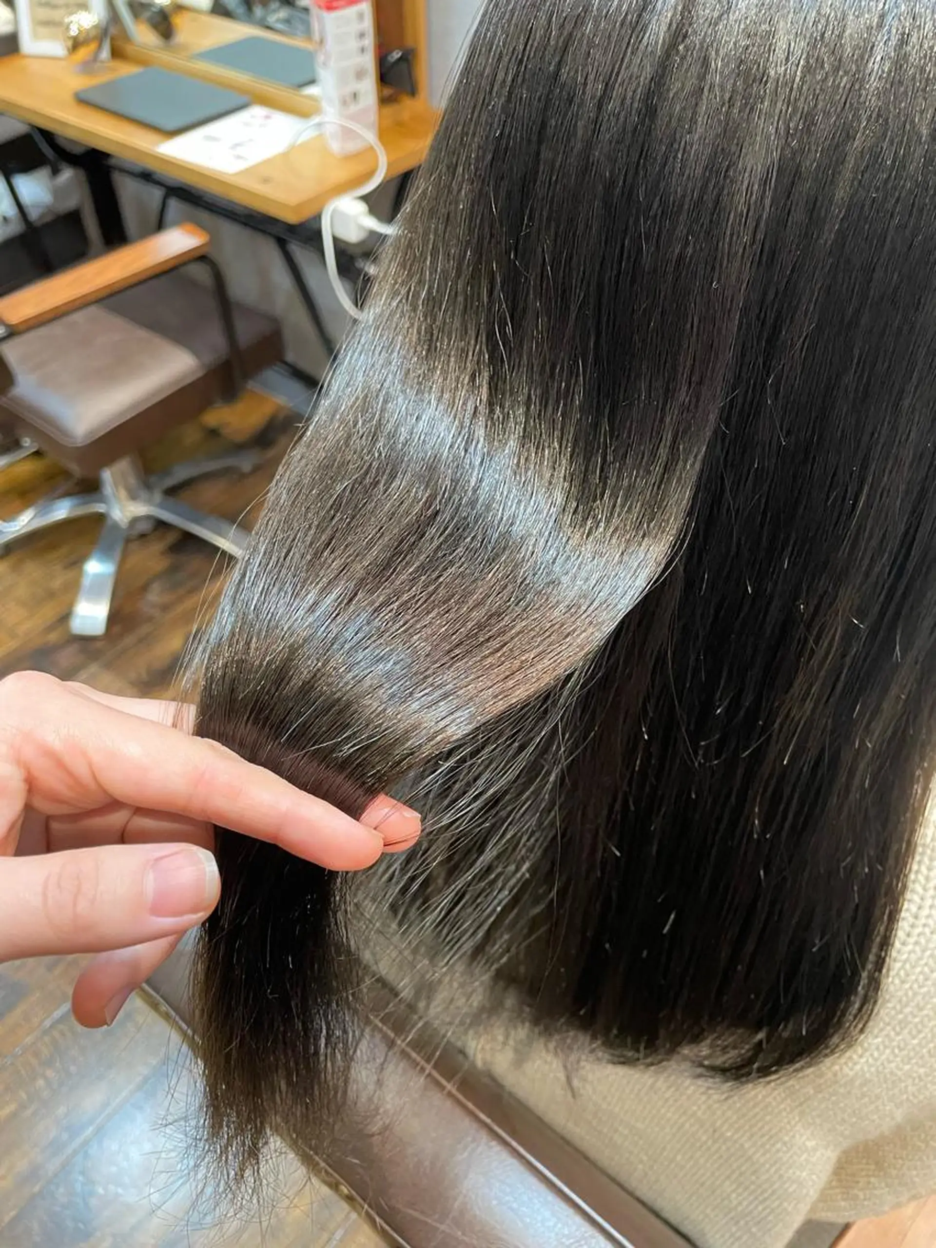 ロング カット 縮毛矯正 トリートメント ツヤ美髪💐 髪質改善/高山愛来のヘアスタイル