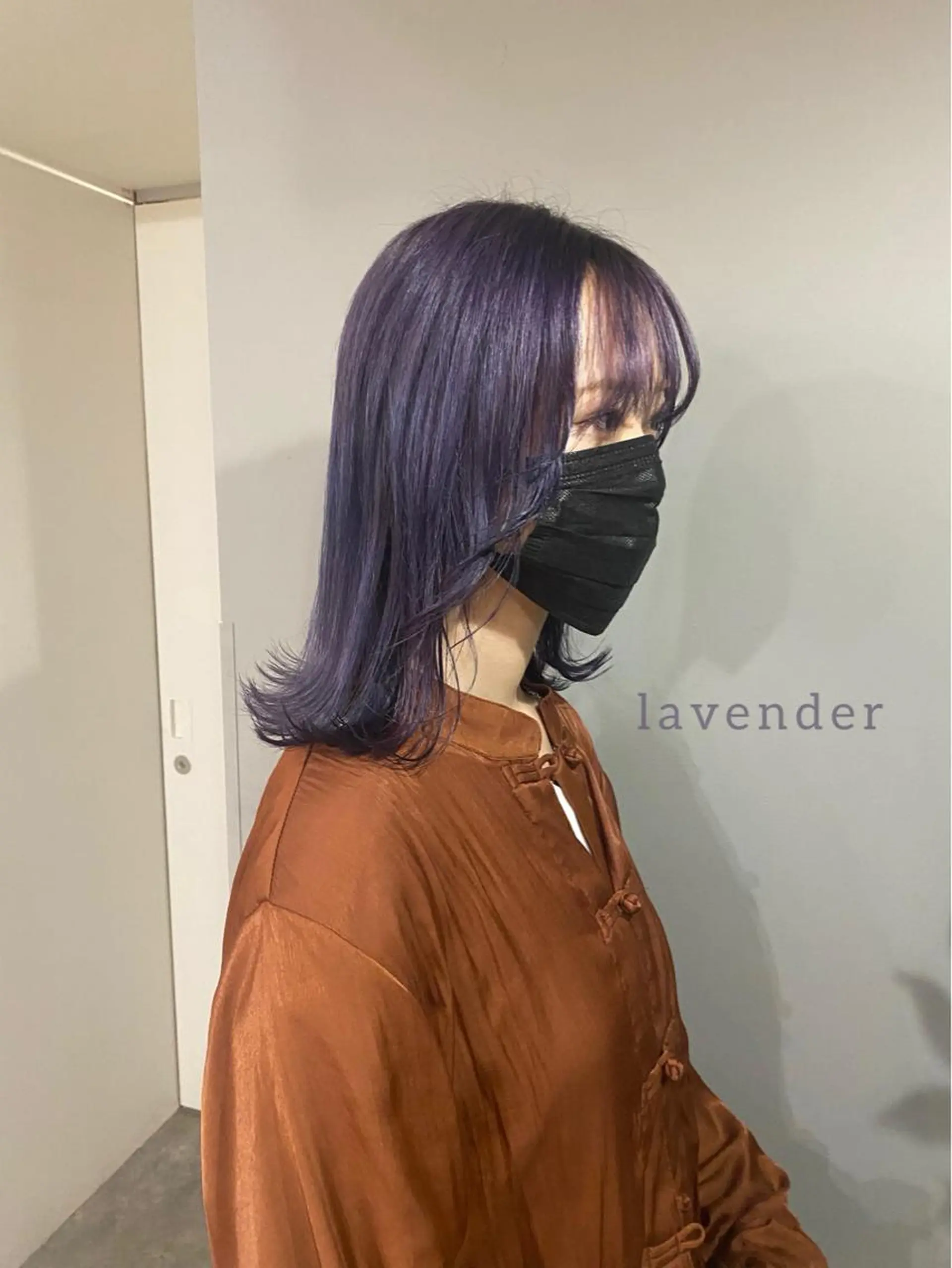 ミディアム カラー ヘアアレンジ ブリーチ ラベンダーカラー ヘアカラー ボブ /ニュアンス/ satomi🧸💖のヘアスタイル