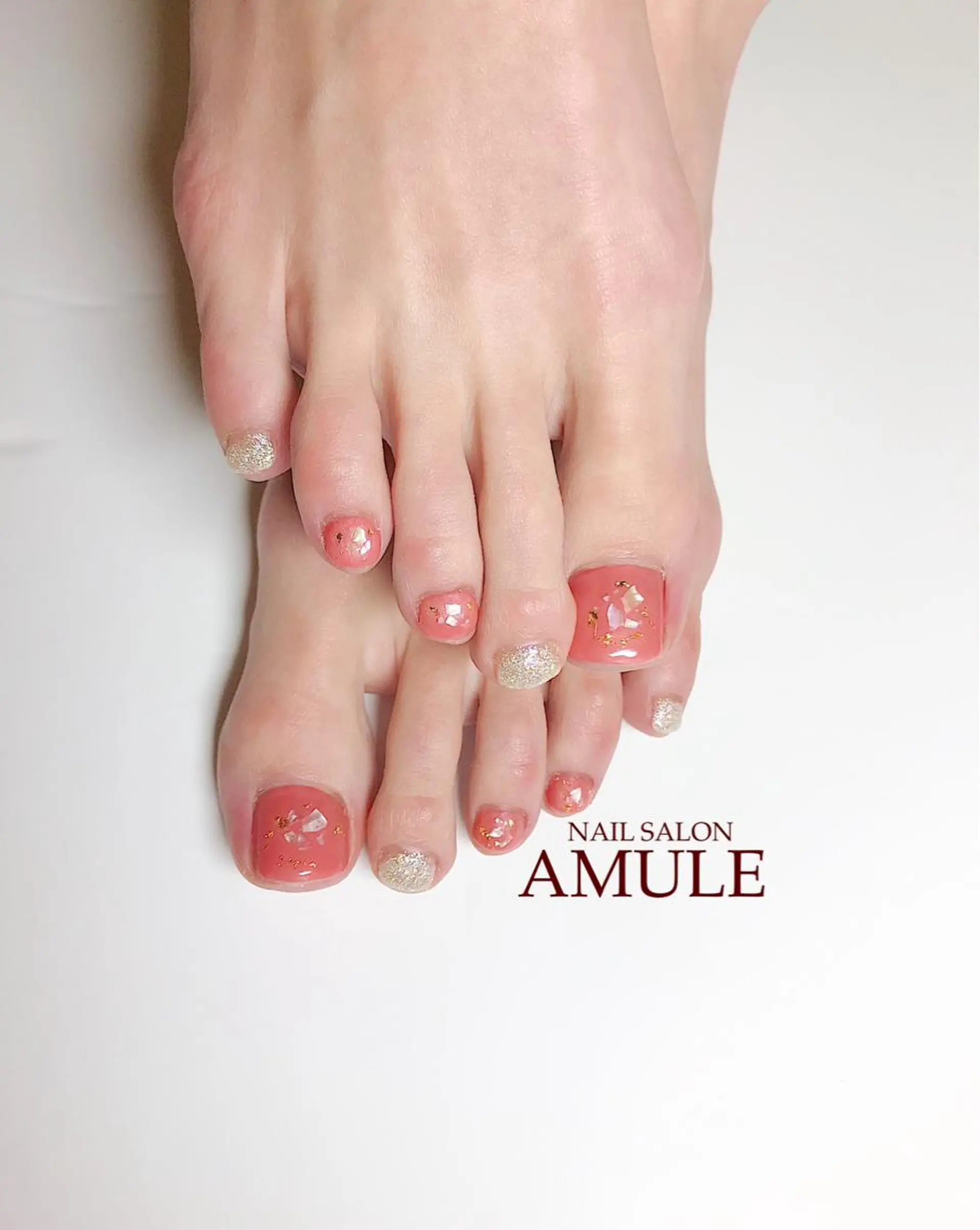 ネイル アートネイル フットネイル ジェルネイル フットネイル NAILSALON AMULEのネイルデザイン