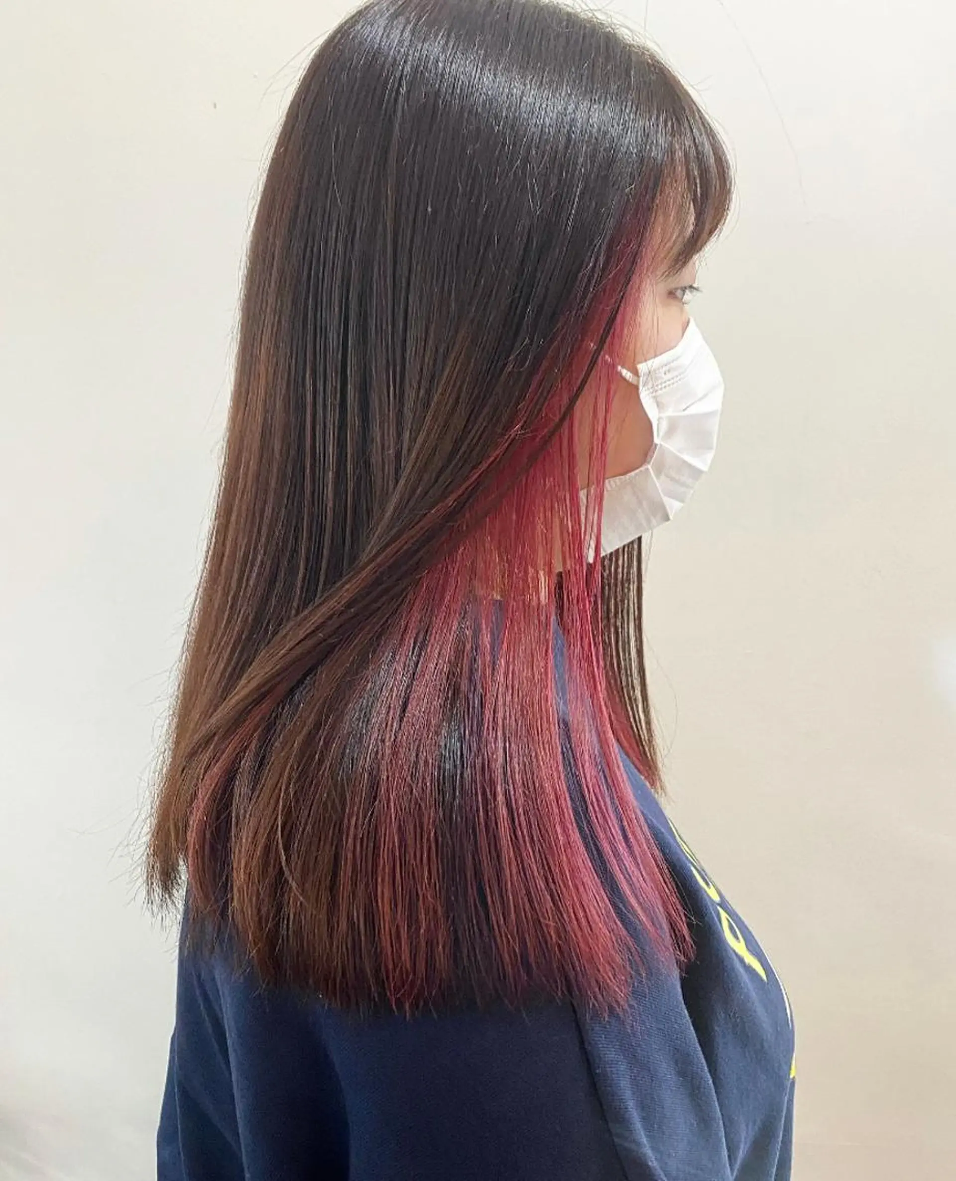 ロング カラー イヤリングカラー ピンクカラー フラム所属・WATANABE MISAKIのヘアスタイル