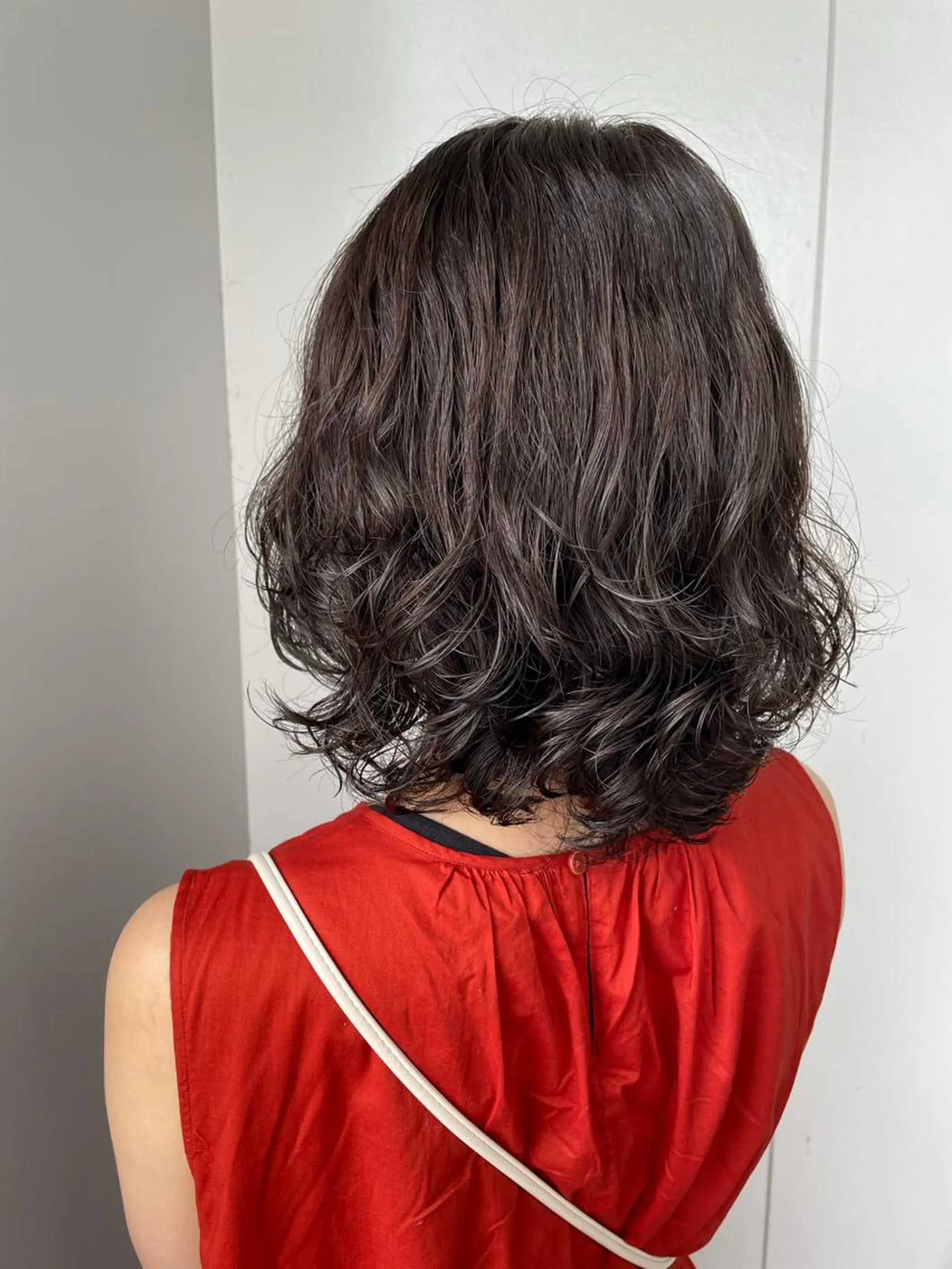 ミディアム カラー ブラウンカラー ショコラブラウン 松本 唯のヘアスタイル