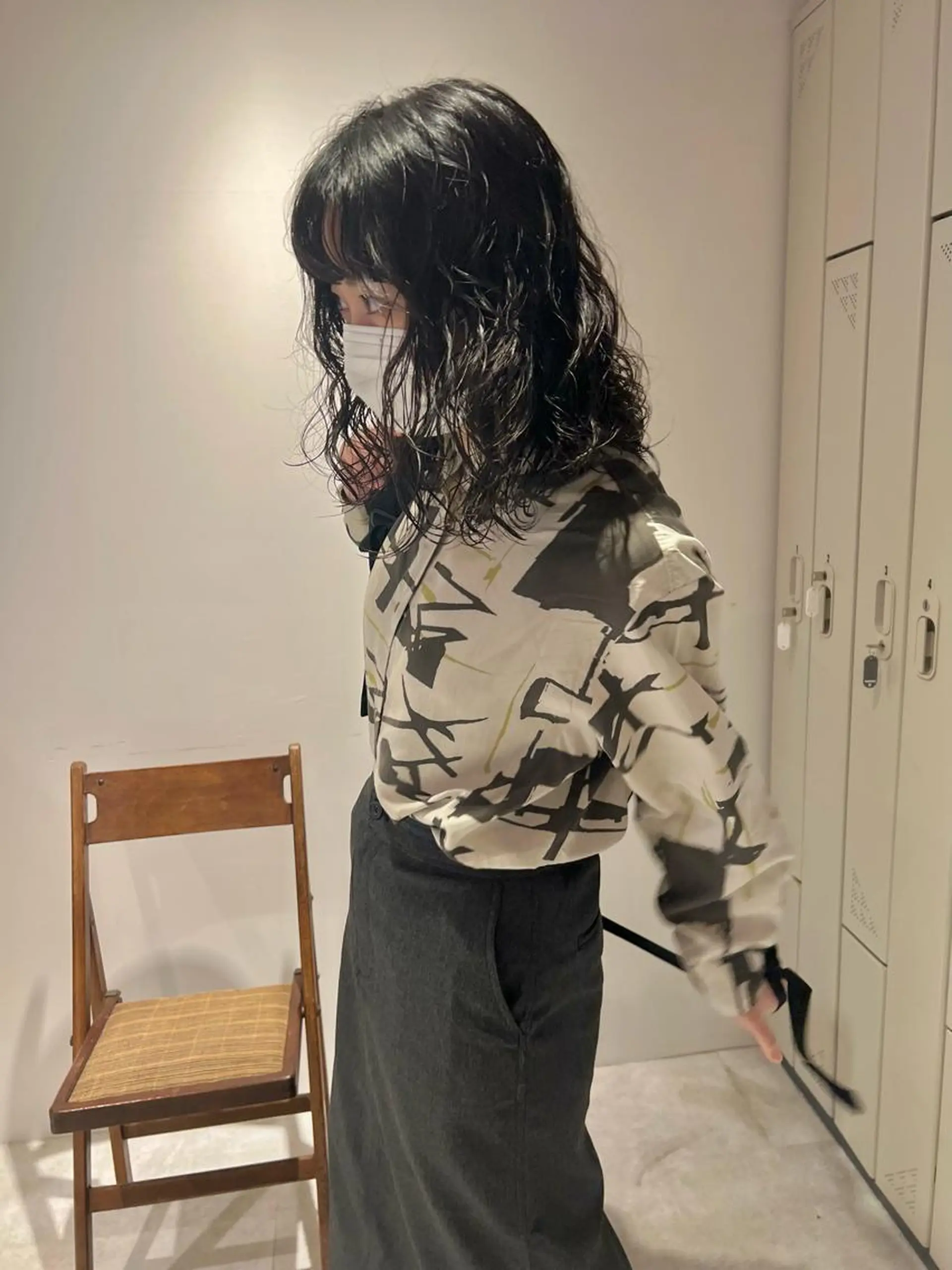 ミディアム パーマ ミディアムパーマ カット パーマ io濱川 遥のヘアスタイル