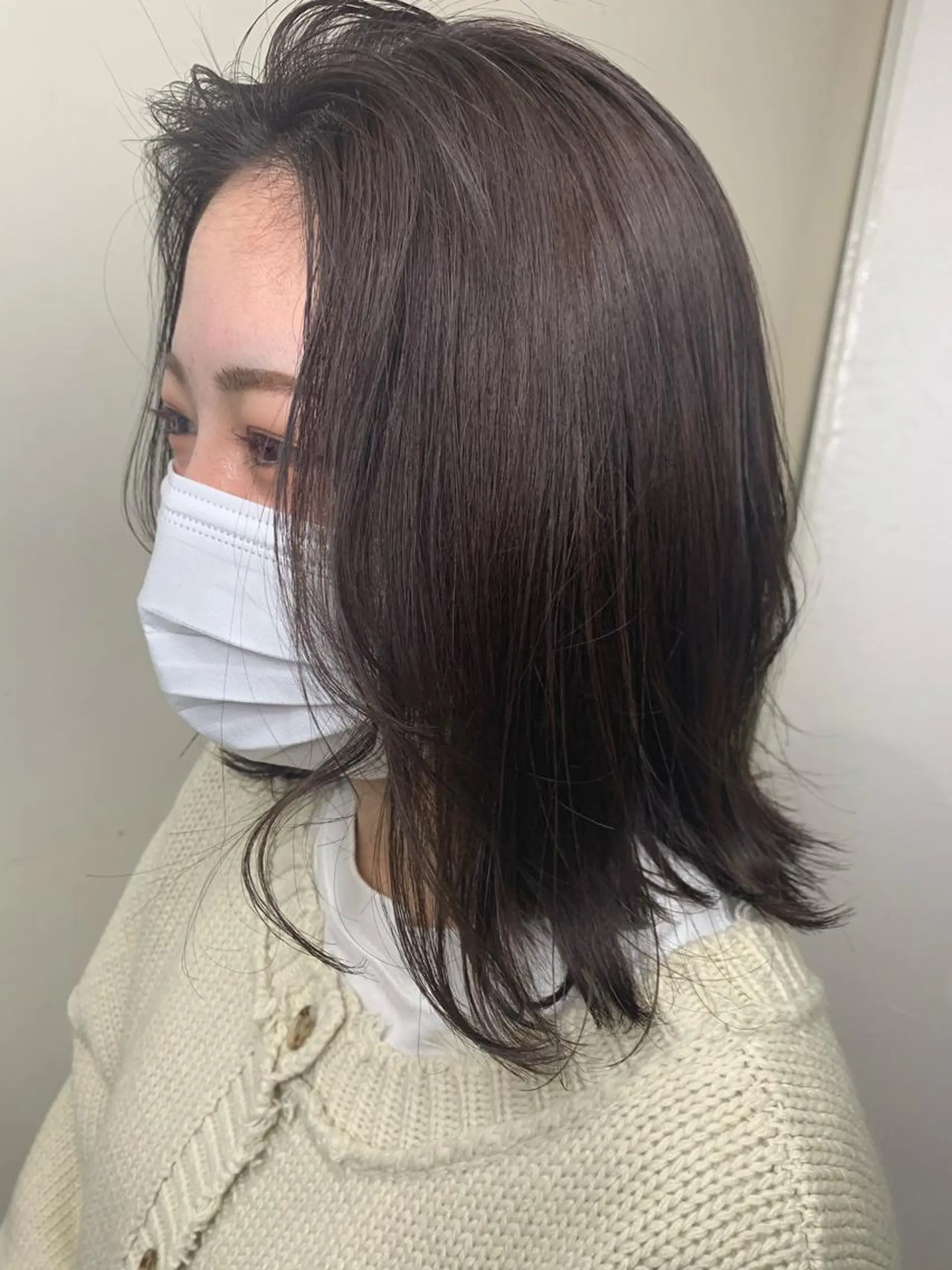 セミロング カラー 平野 優奈のヘアスタイル