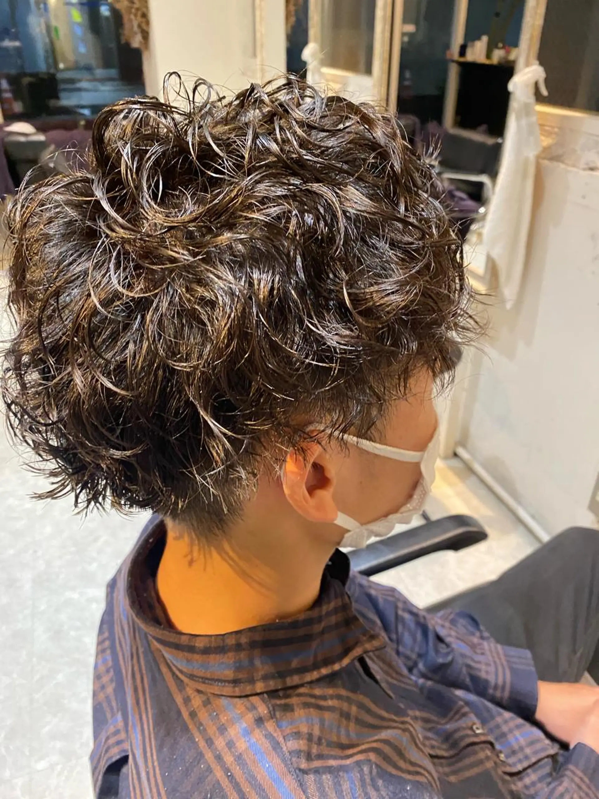 ショート メンズ メンズパーマ バレイヤージュ職人 🔥代表YU-SHIのヘアスタイル