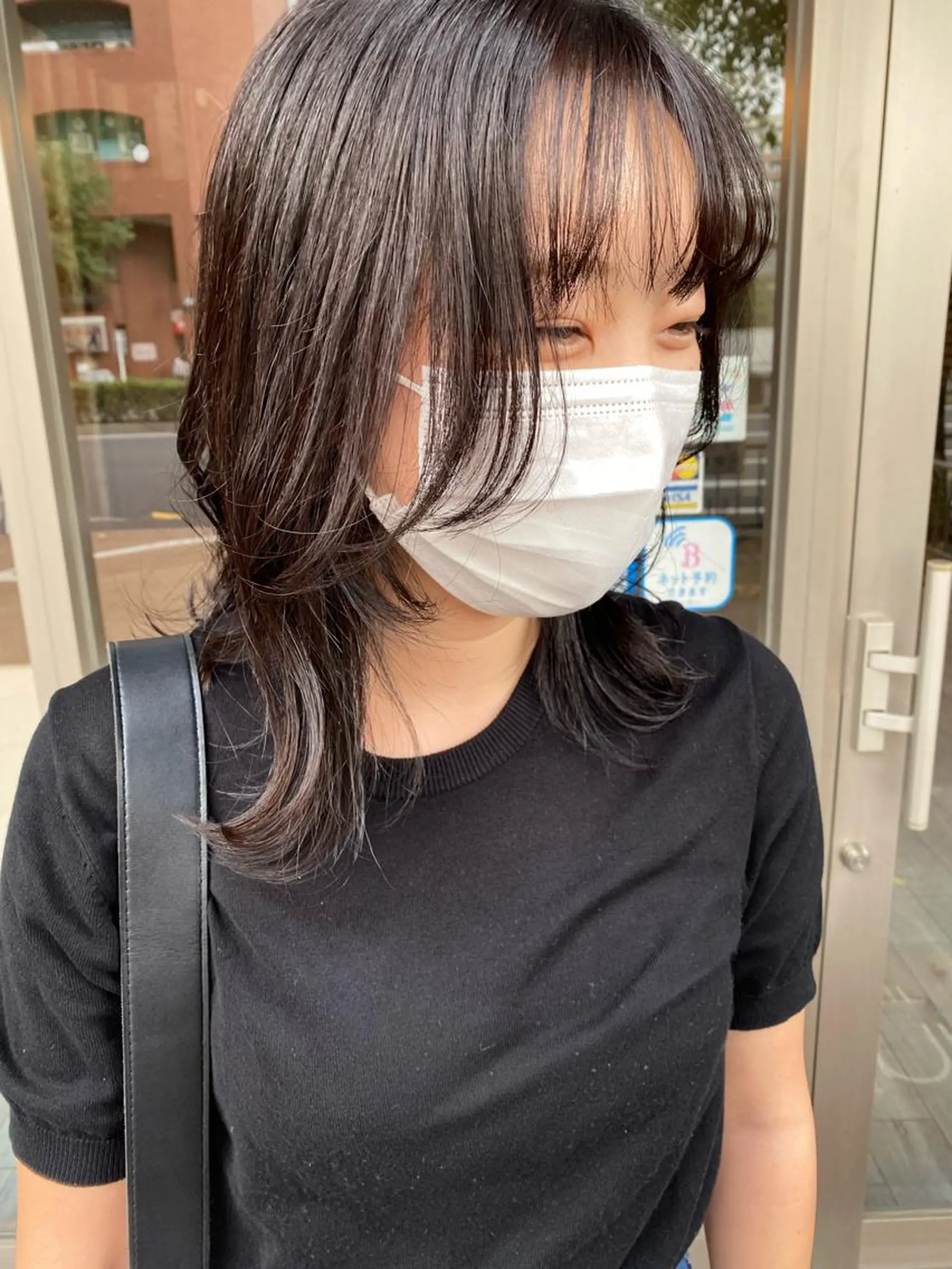 ミディアム カラー 顔周りカット イチカワ ミオ/ minim hairのヘアスタイル