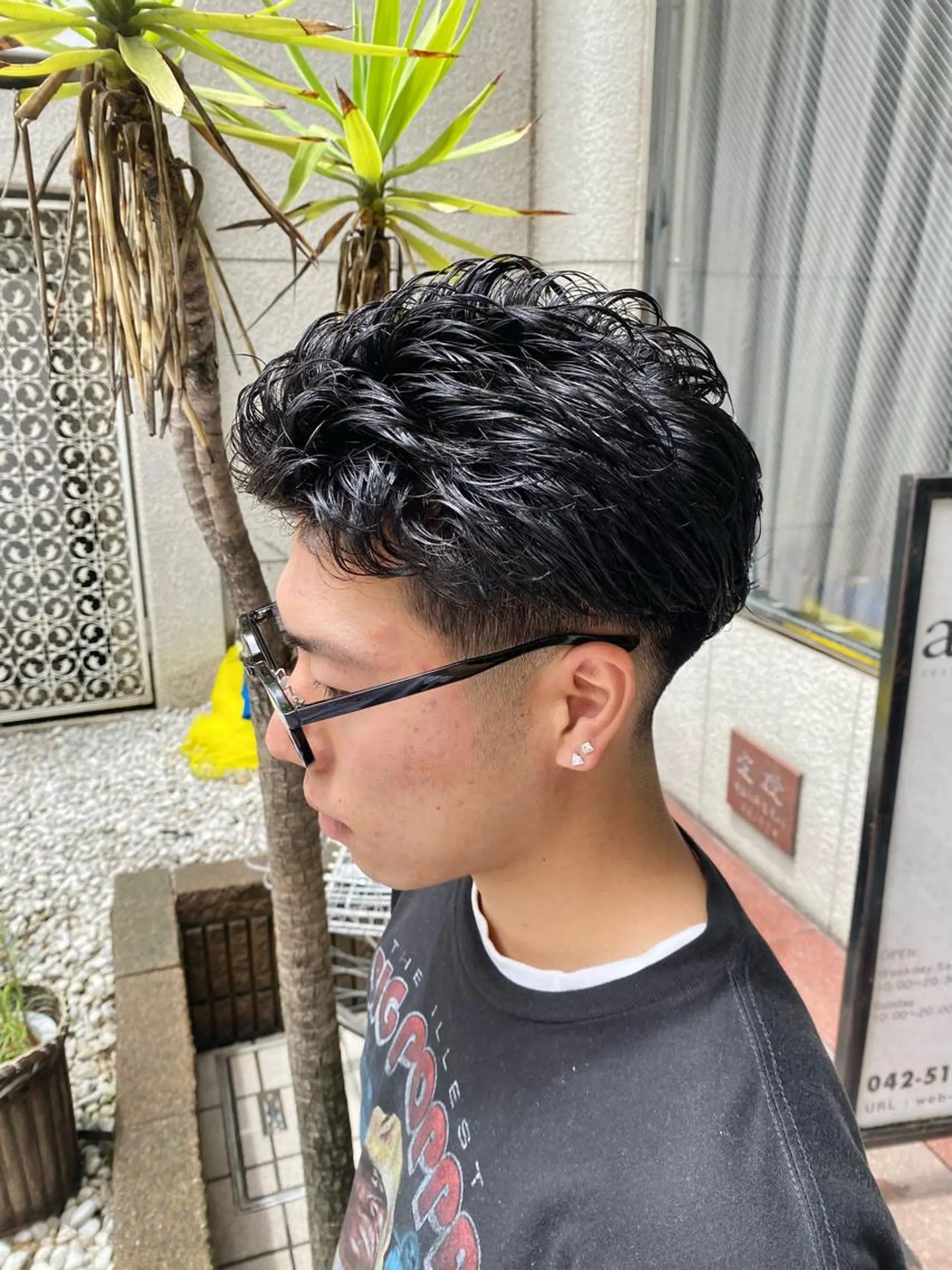 パーマ メンズ カット パーマ 酸スト/フェザー パーマ/三谷海斗のヘアスタイル