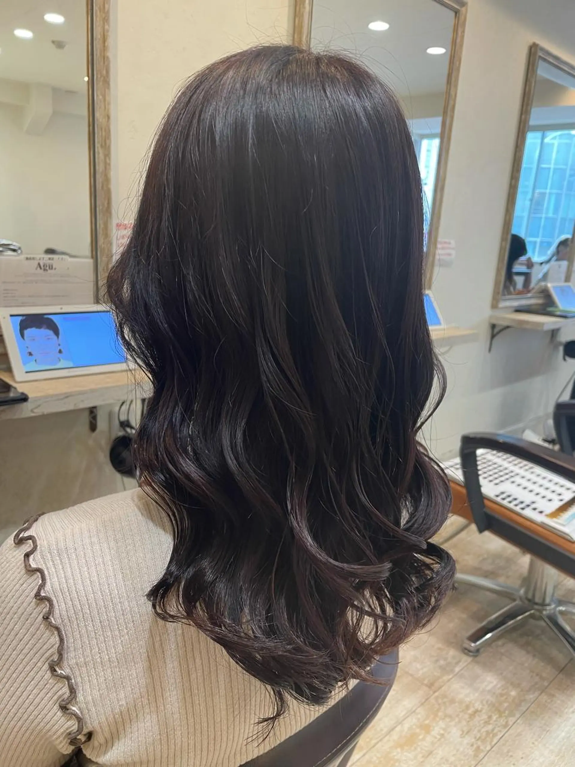 ロング カラー カット ヘアカラー トリートメント Agu hair verse所属・小顔/似合わせカット 杉山莉菜のヘアスタイル