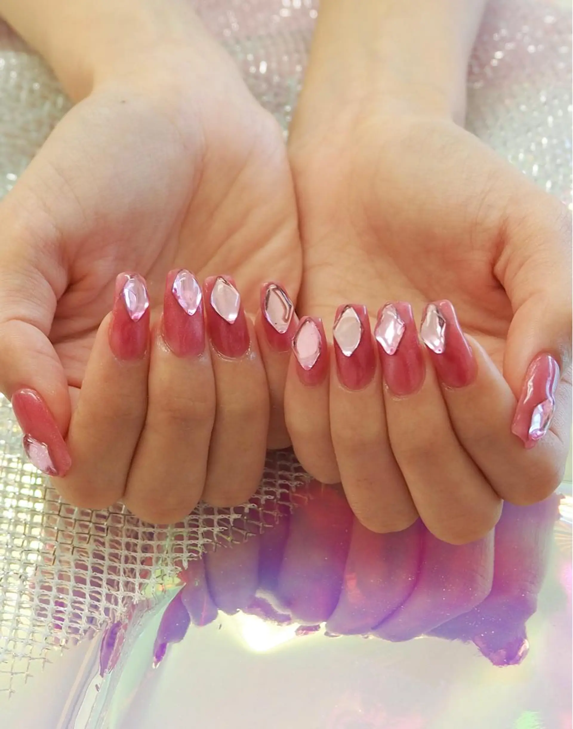 ネイル ストーンネイル ハンドネイル Hisaka Mikiのネイルデザイン