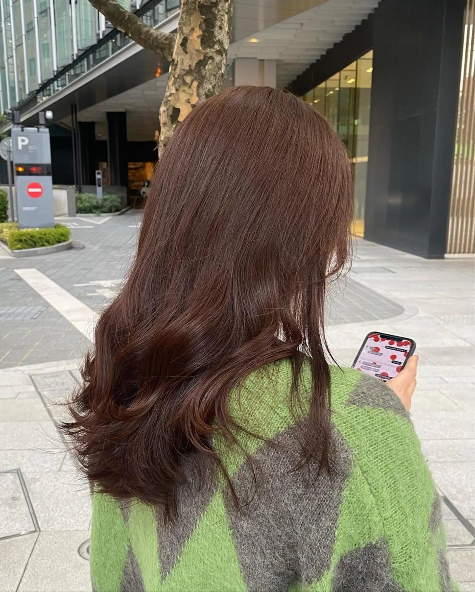 ロング ピンクブラウン カットモデル/ 透明感ヘア/成瀬裕介のヘアスタイル