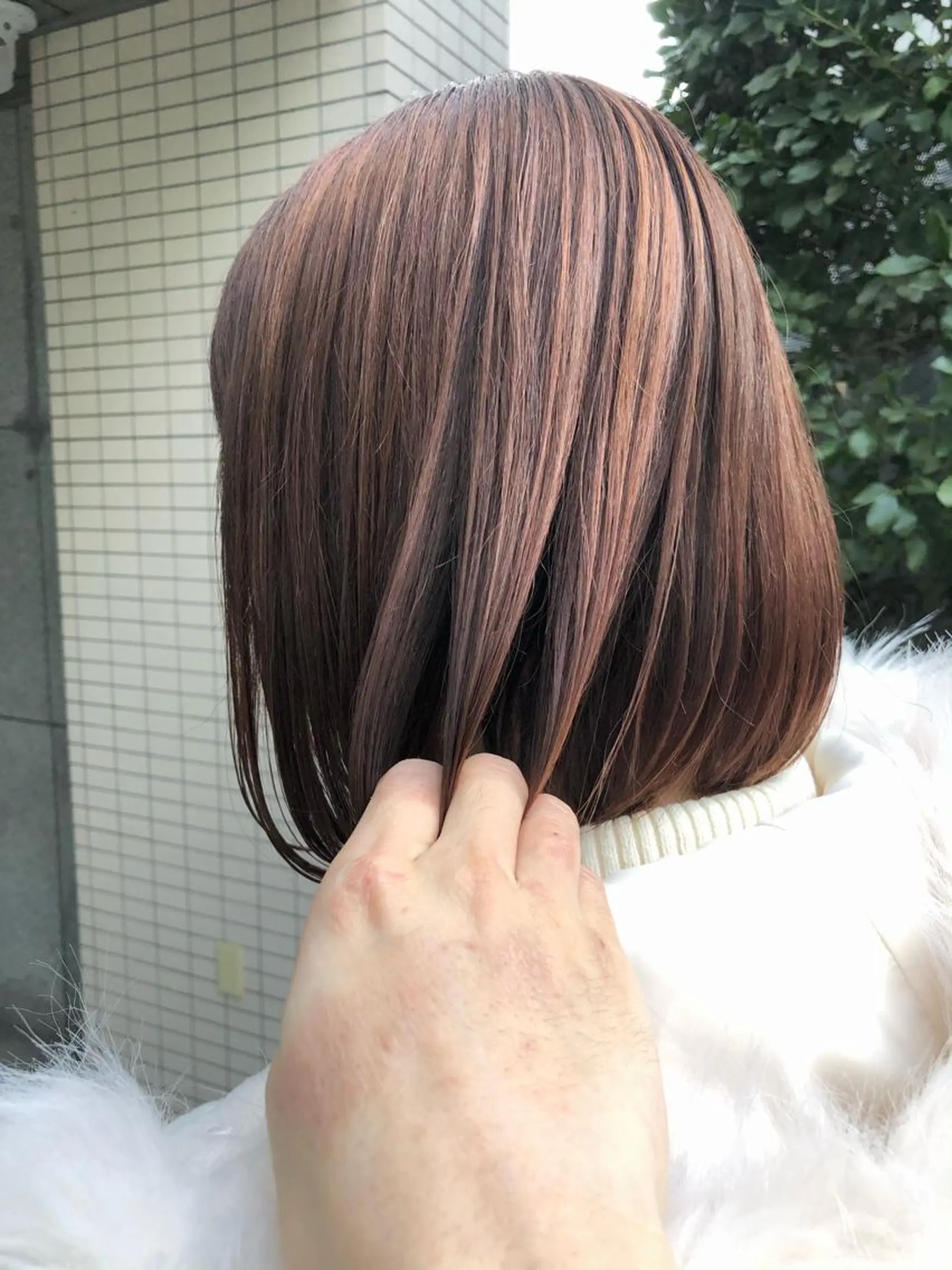 ショート カラー ハイライトカラー ピンクカラー ハイライト ヘアカラー 千葉 郁也のヘアスタイル