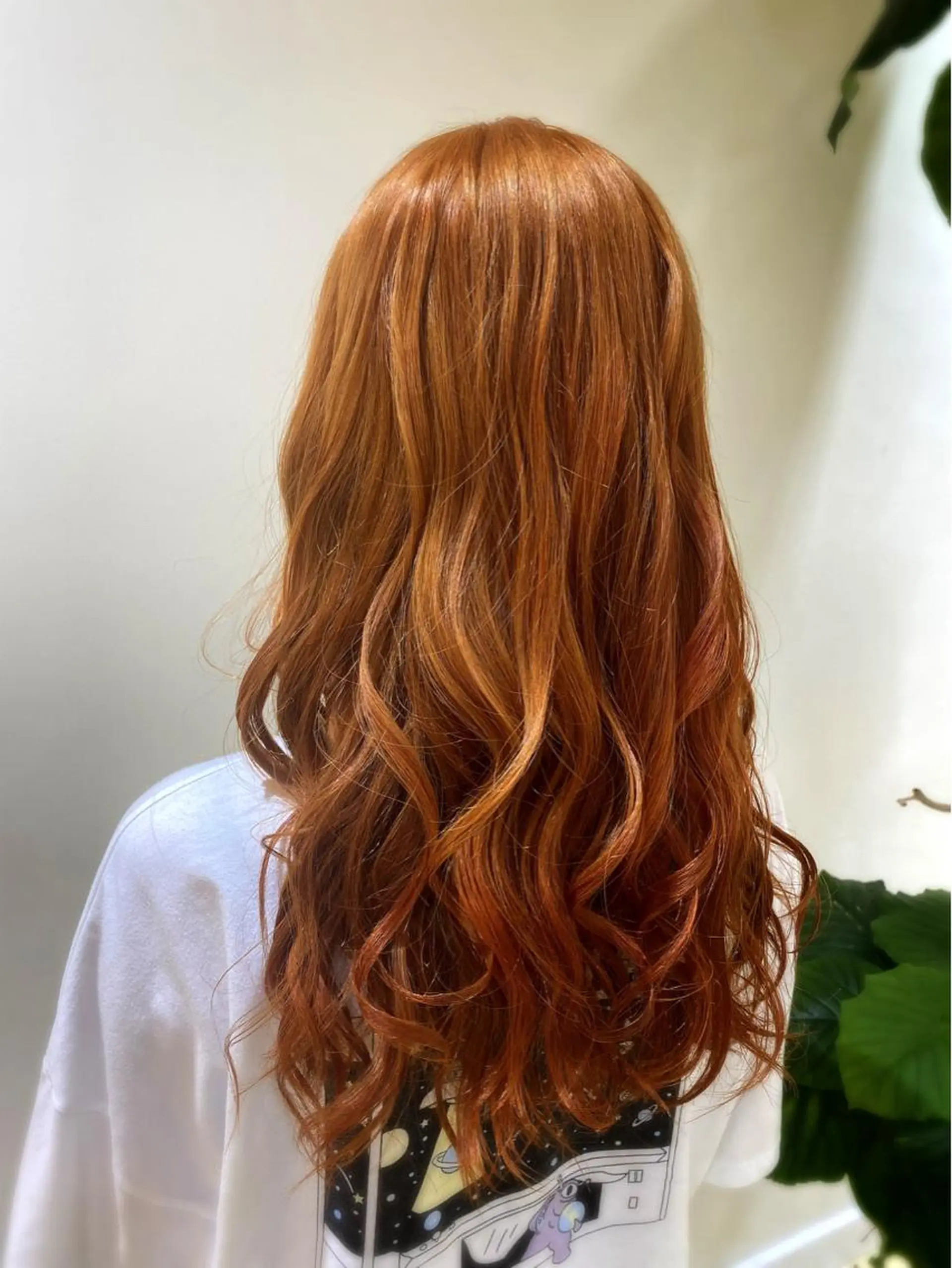 ロング カラー ブリーチ オレンジ 小顔レイヤー💗 木村実樹のヘアスタイル