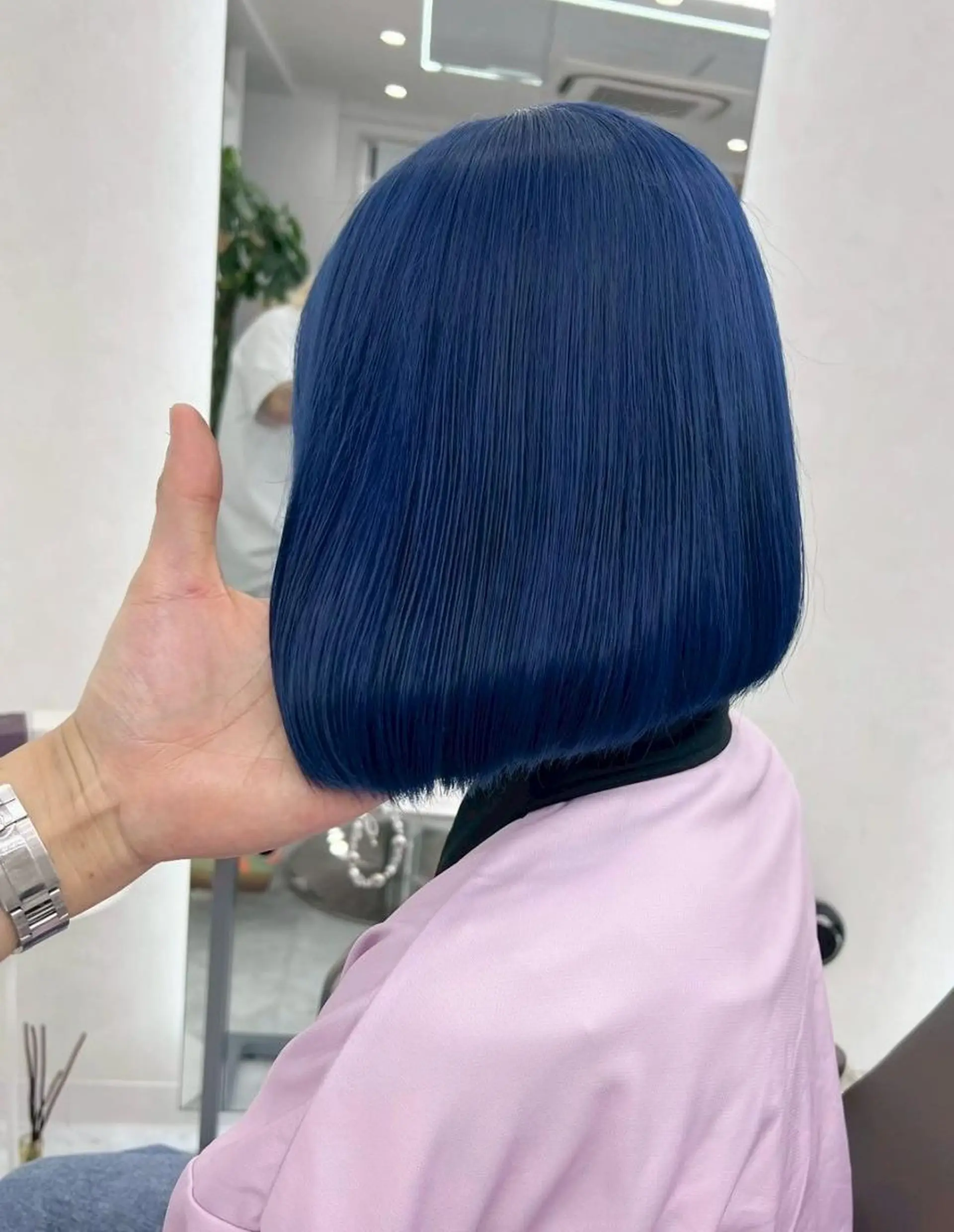 ミディアム カラー アディクシーカラー アッシュ バレイヤージュ ベージュカラー ブルーカラー ヘアカラー トリートメント 髪質改善ストレート髪 質改善カラー特化中崎のヘアスタイル