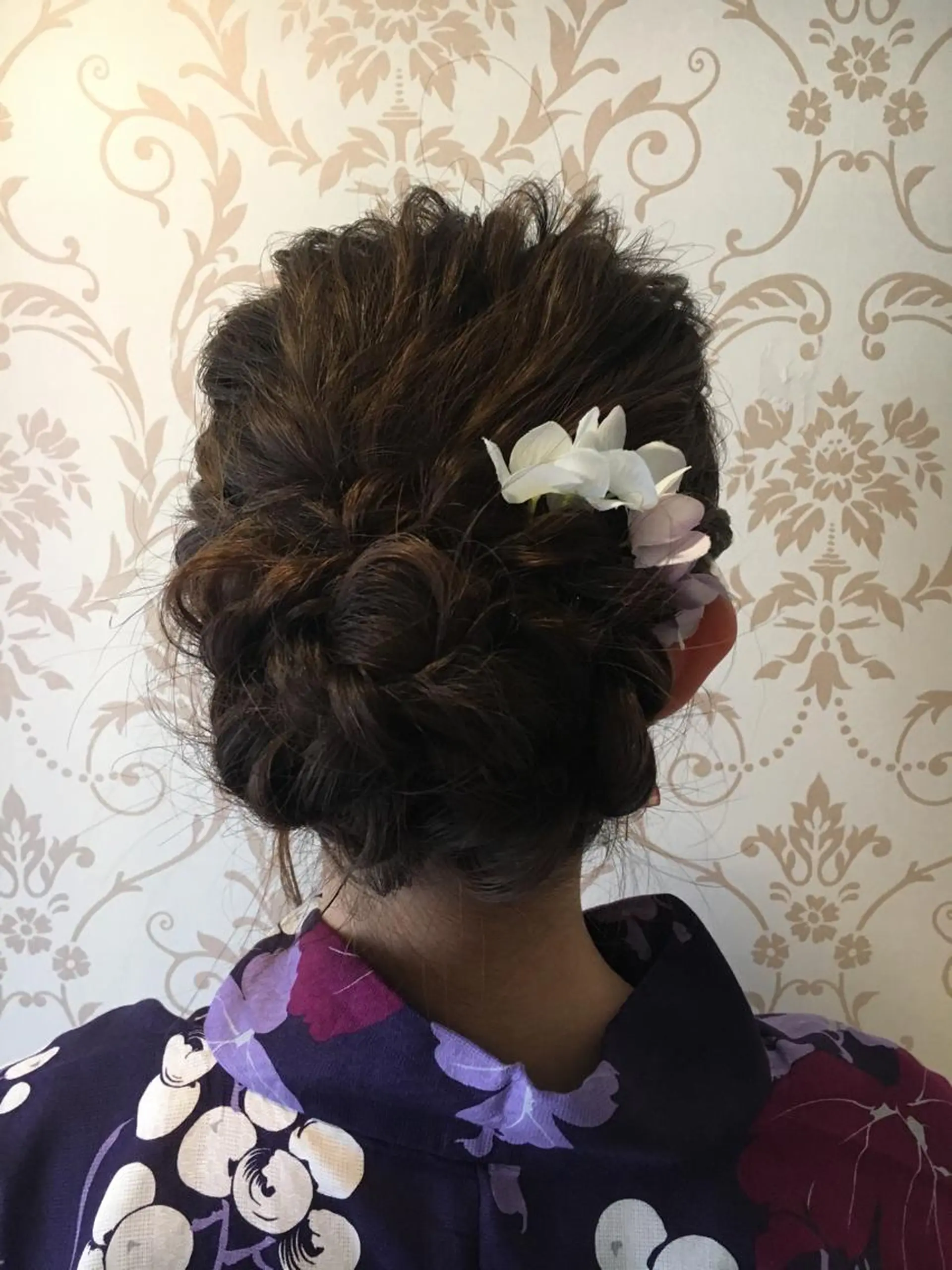 セミロング ヘアアレンジ 野崎 ひかりのヘアスタイル