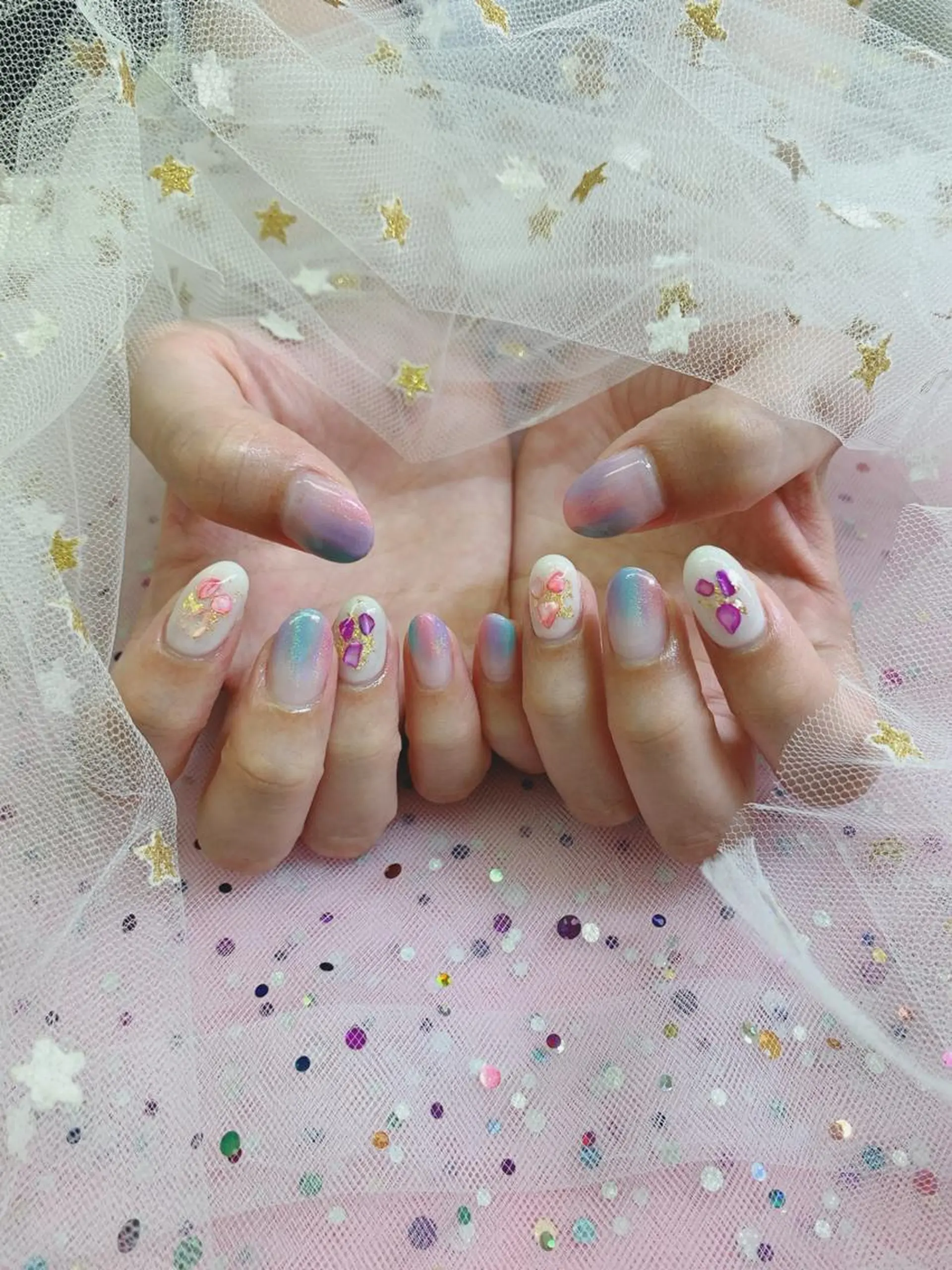 ネイル 🦋ネイルサロン ブラン🌈ゆりのネイルデザイン