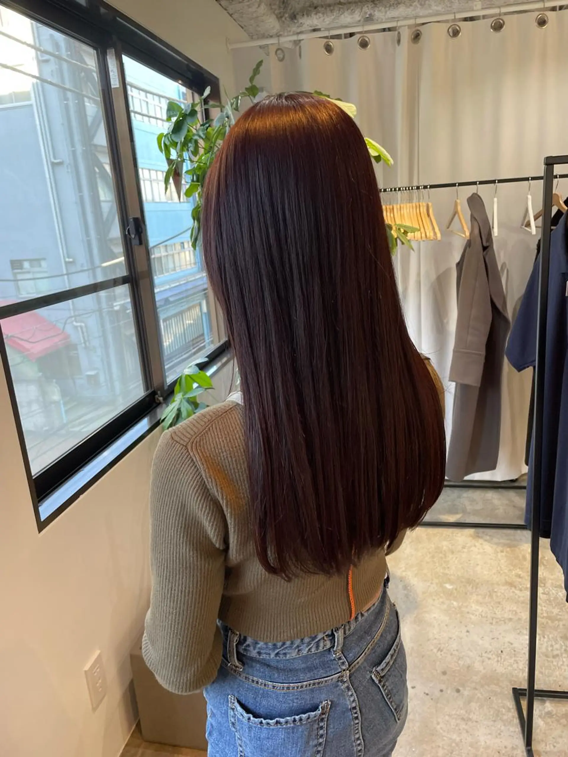 ロング カラー ブリーチ ブリーチなしカラー レッドカラー カット ヘアカラー トリートメント 中目黒🌼 🌼ハナのヘアスタイル