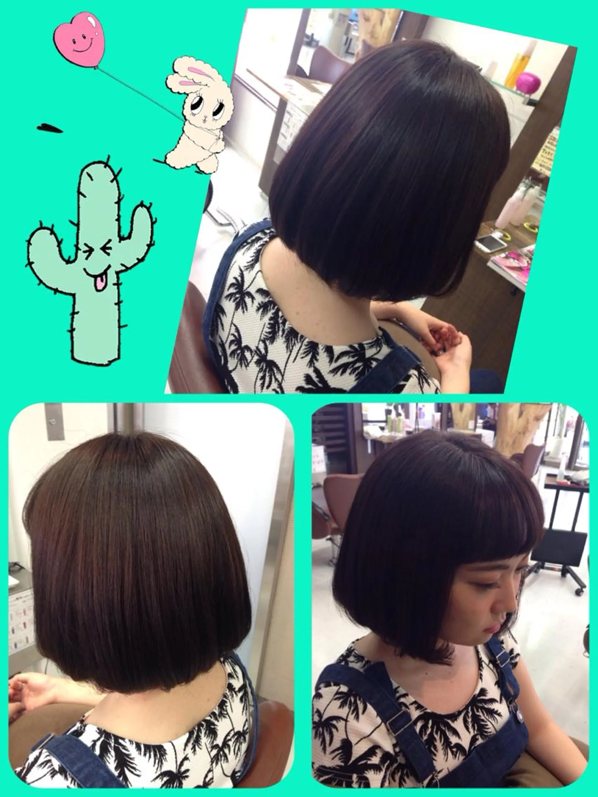 ショート アッシュ ボブ 韓国ヘア得意❤︎森澤 悠佳のヘアスタイル