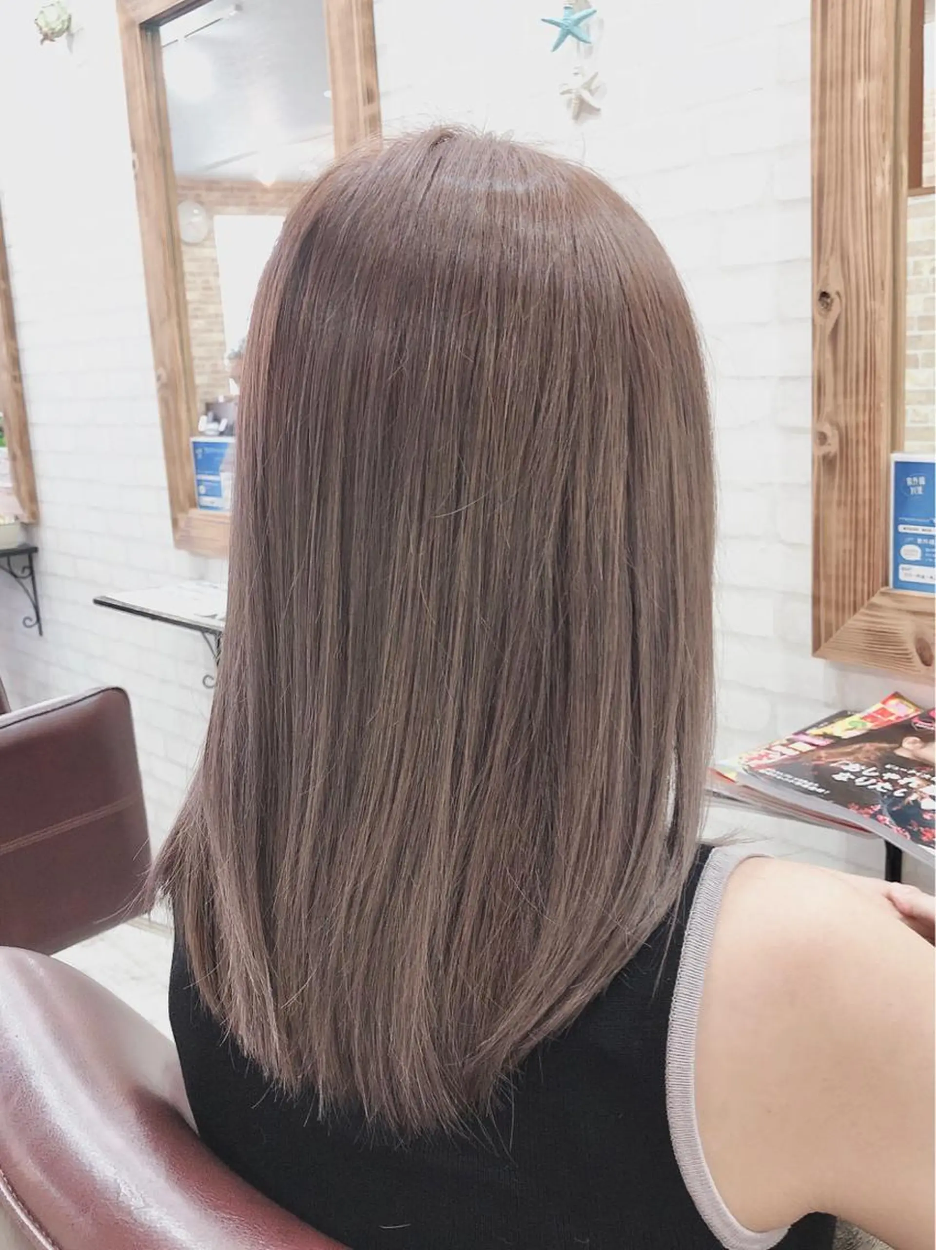 ミディアム 若山 敦のヘアスタイル
