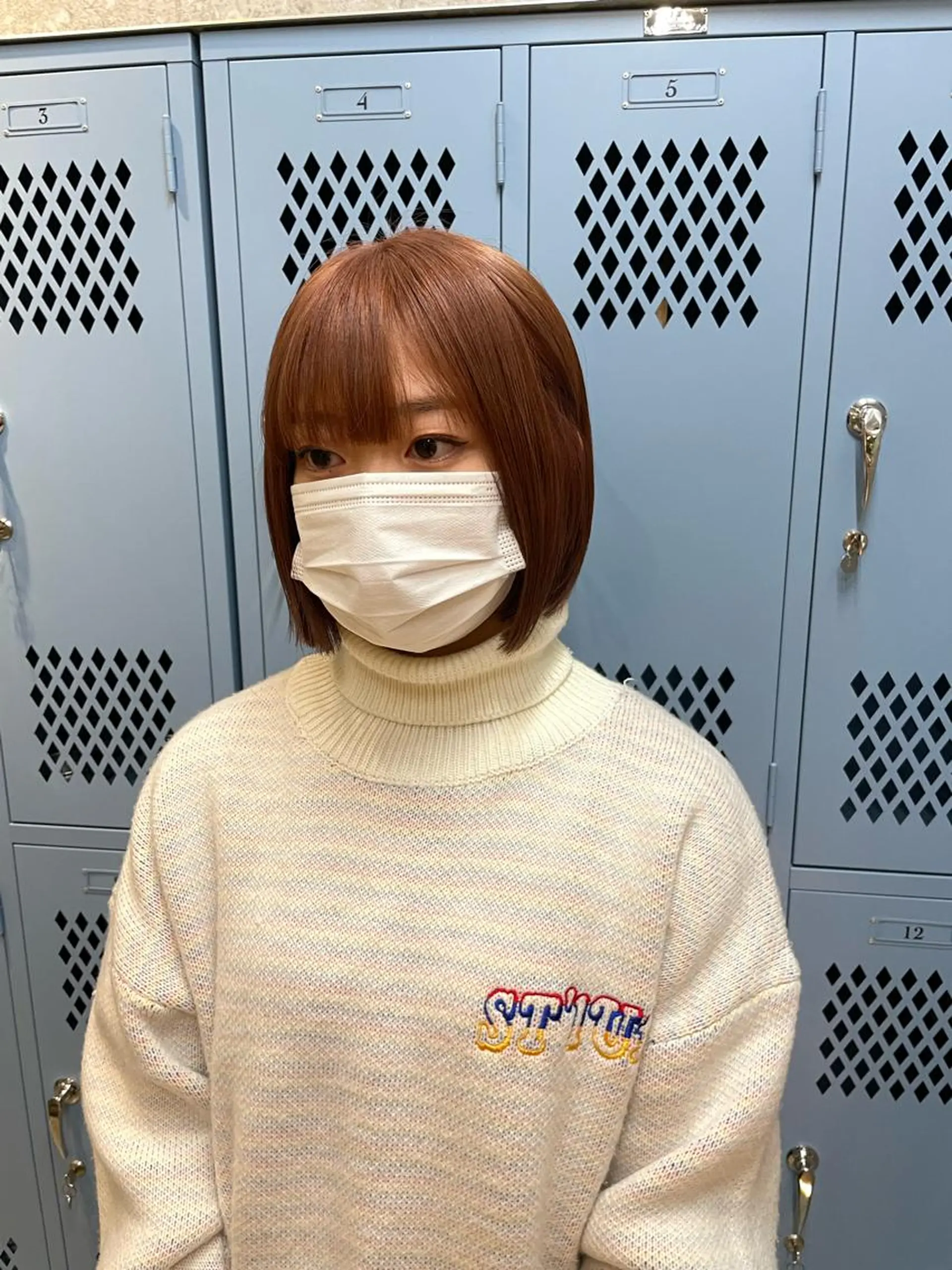 ショート カラー ネイル マツエク・マツパ アイブロウ ⭐ハイトーンブリーチ ミルクティーピンクのヘアスタイル