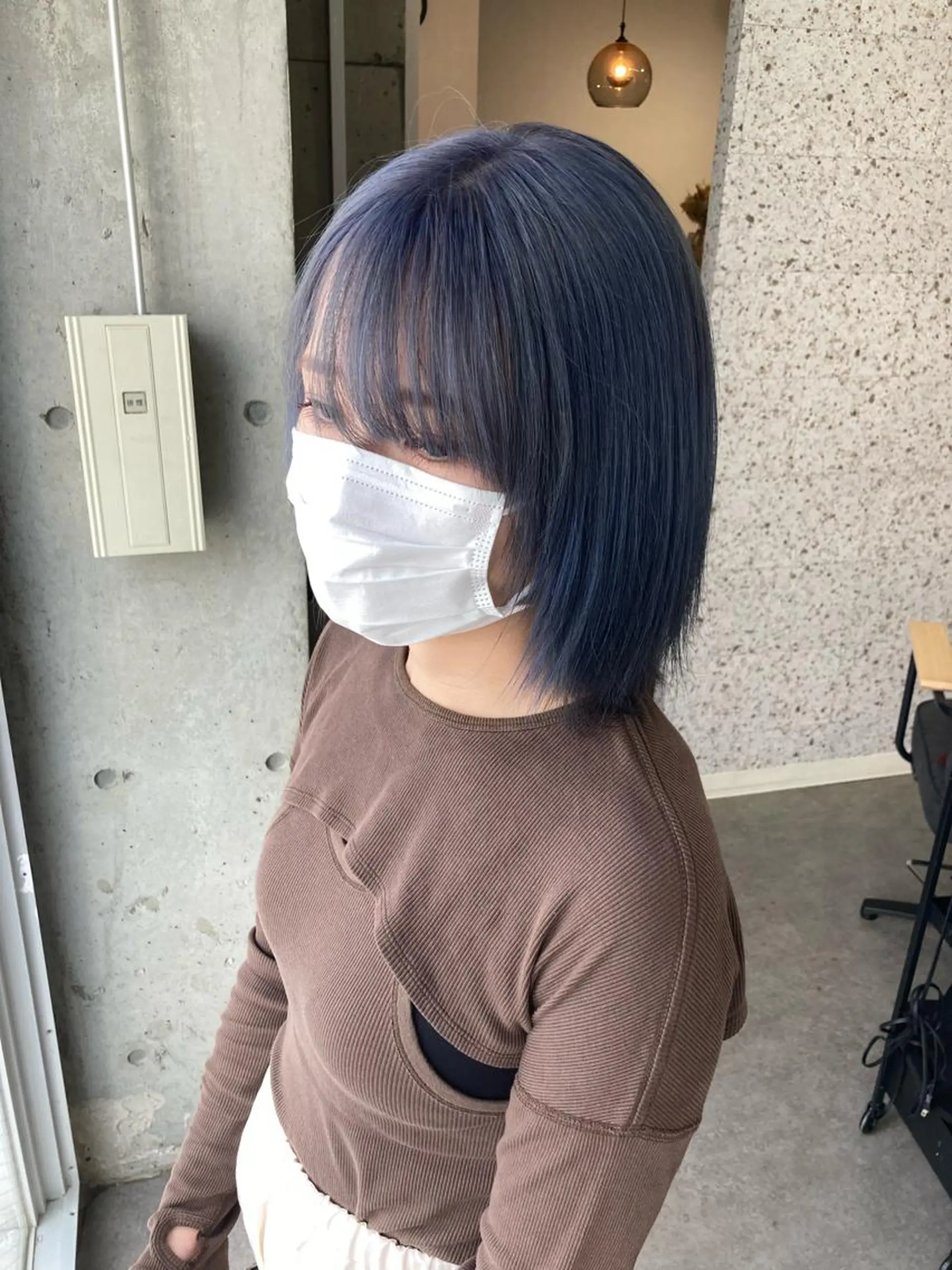 ショート カラー ブリーチ ブルーカラー ケアブリーチ Mood hair salon所属・髪質改善.縮毛矯正 ×韓国ヘアyukiのヘアスタイル
