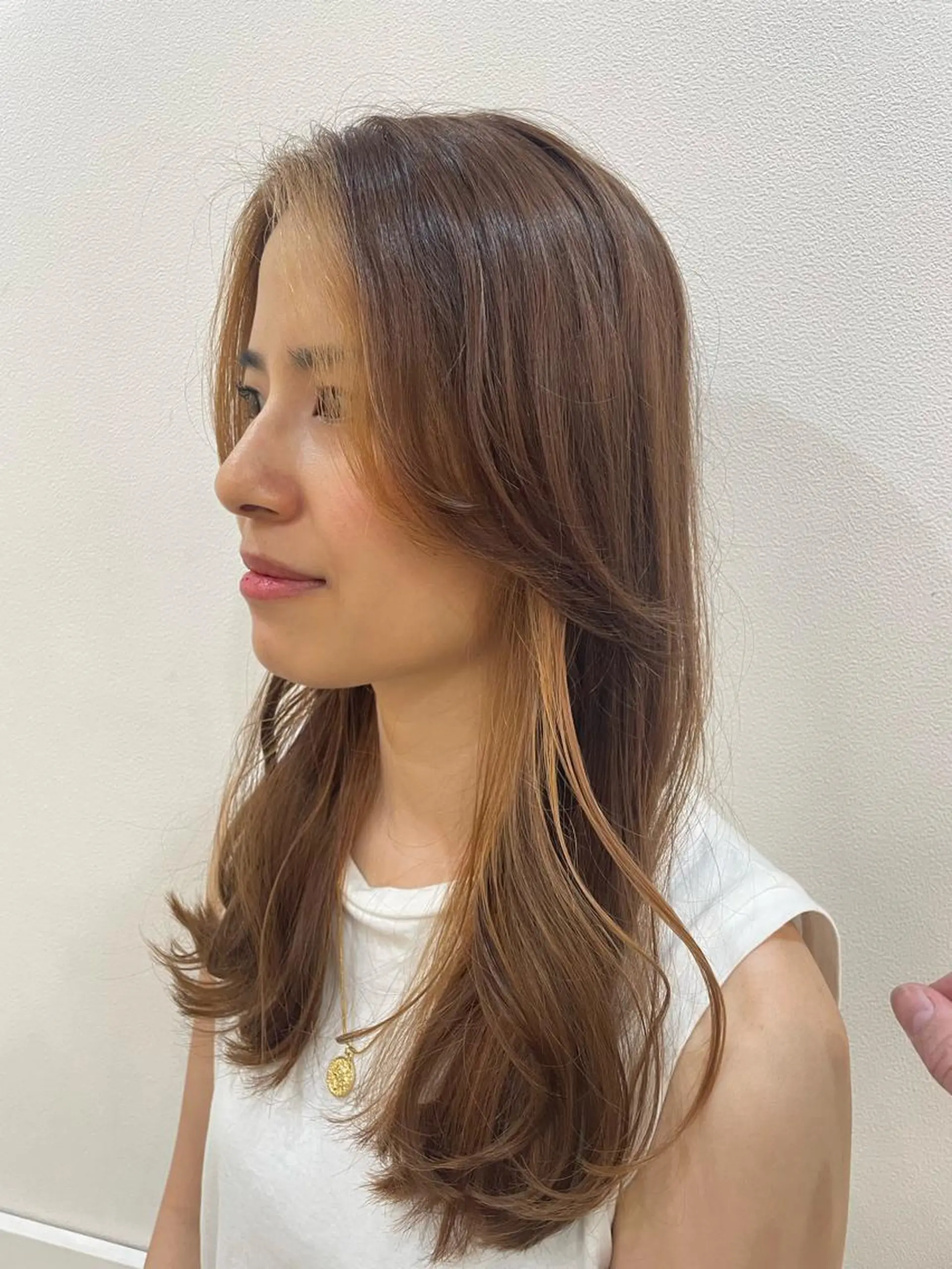 セミロング カラー ヘアアレンジ カット ヘアカラー トリートメント リリー /Men's/パーマのヘアスタイル