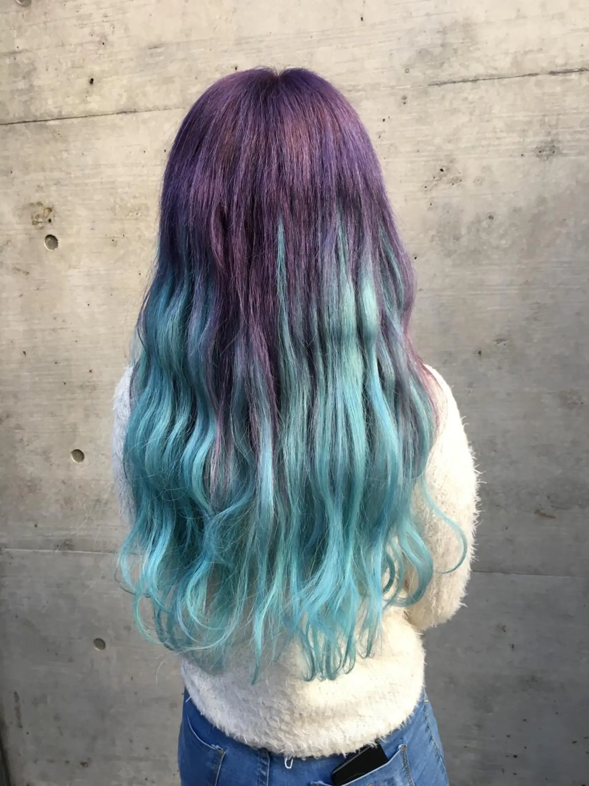 ロング カラー ブルーカラー パープルカラー エクステ 韓国ヘア🤍髪質改善 🇰🇷AKANEのヘアスタイル
