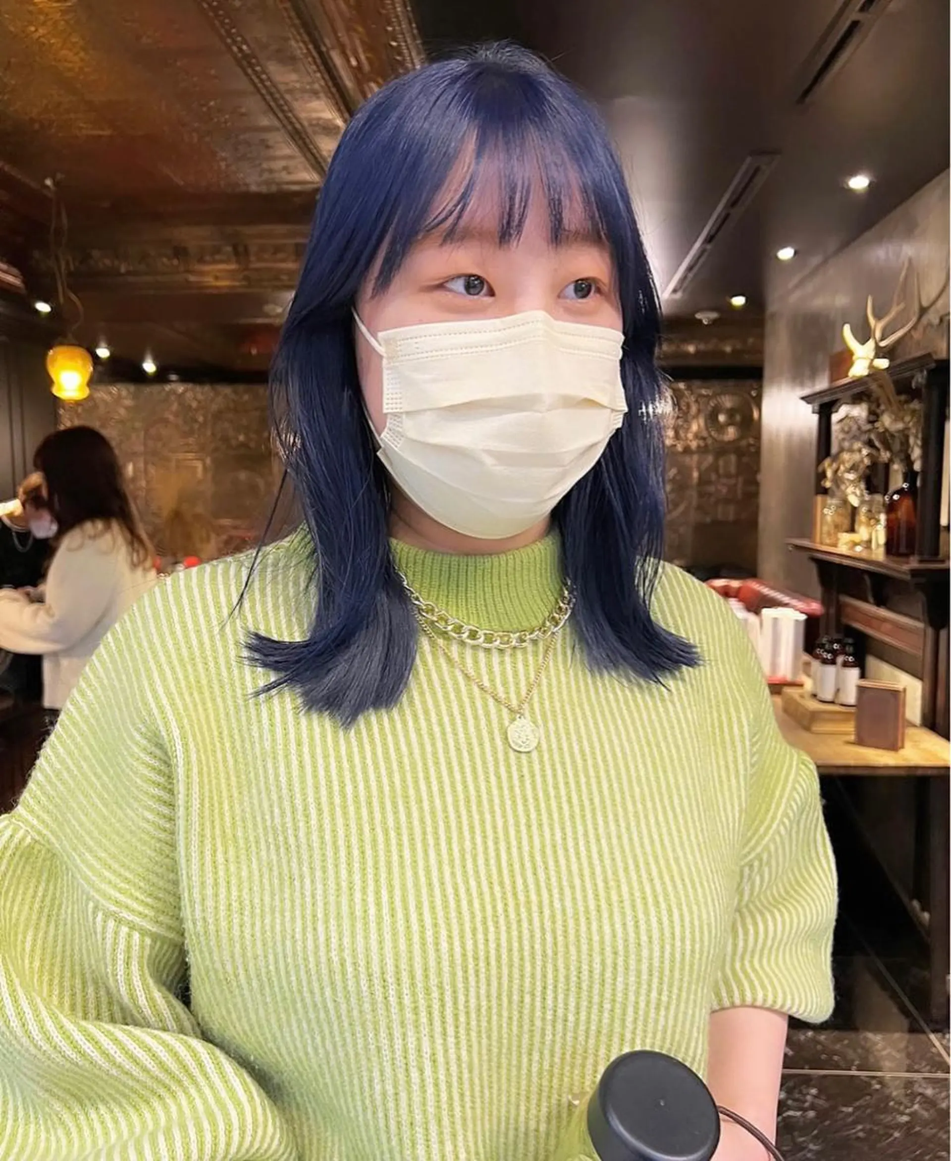 ロング カラー ブルーカラー ヘアカラー haco＋所属・圧倒的デザイン力 店長🎨RENAのヘアスタイル