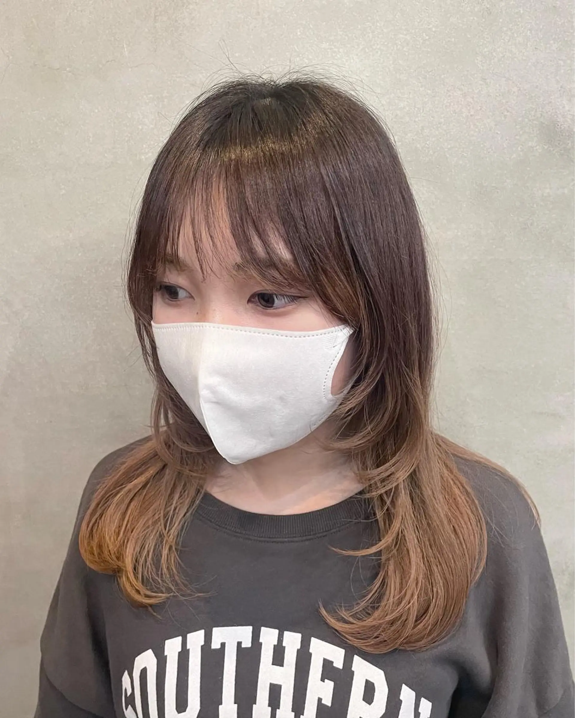 セミロング ヘアアレンジ 【ピンク/韓国ヘア/ ヘアセット】亜海のヘアスタイル