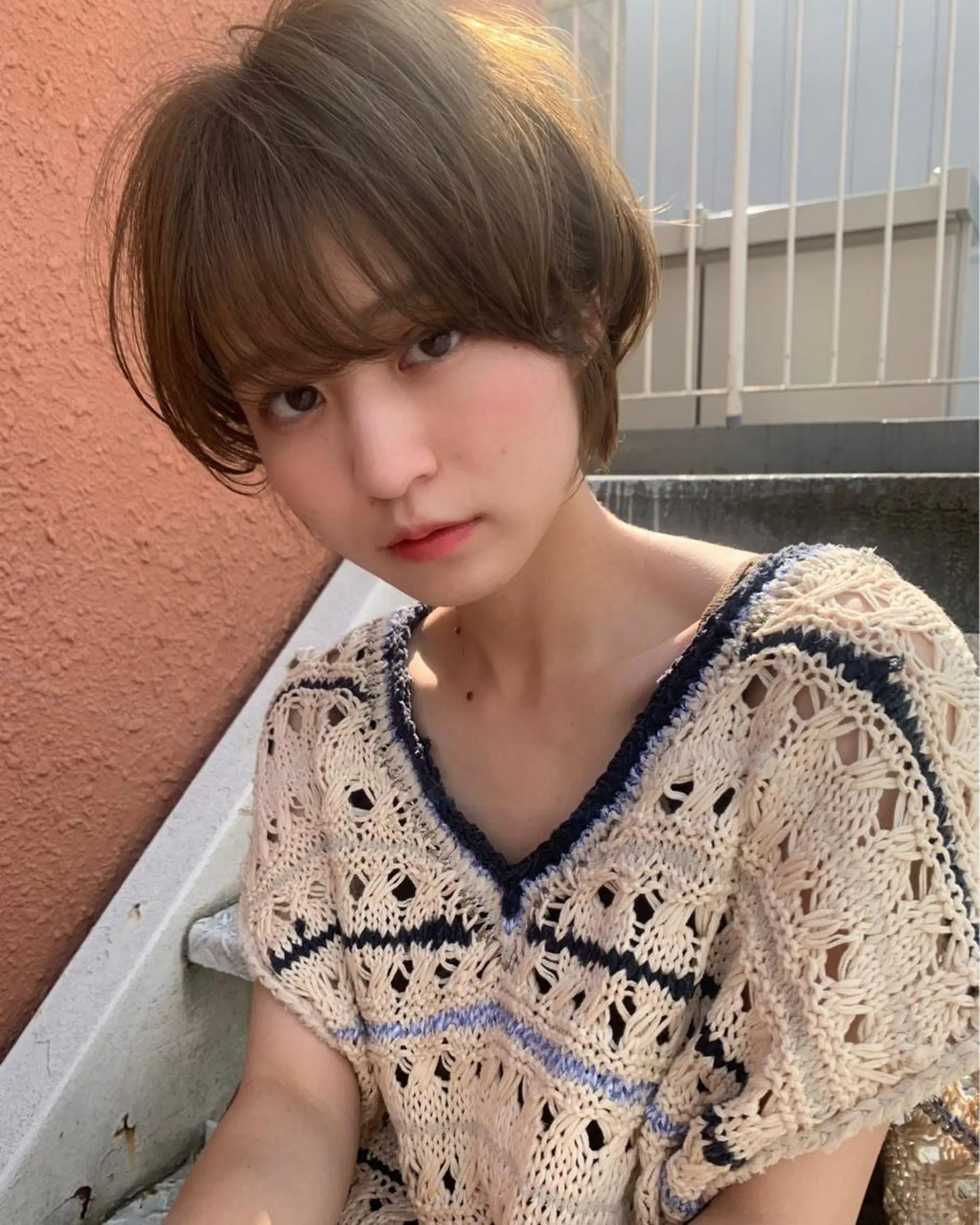 ショート カラー 縮毛矯正/ショート/ レイヤー/畑中正敏のヘアスタイル