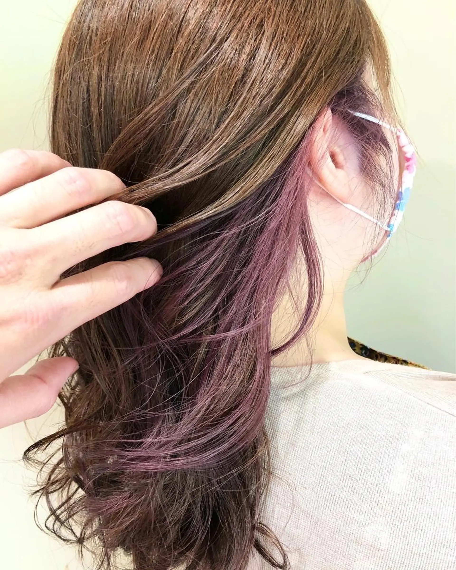 ロング カラー パープルカラー ヘアカラー トリートメント 💓シールエクステ ルミエールのヘアスタイル