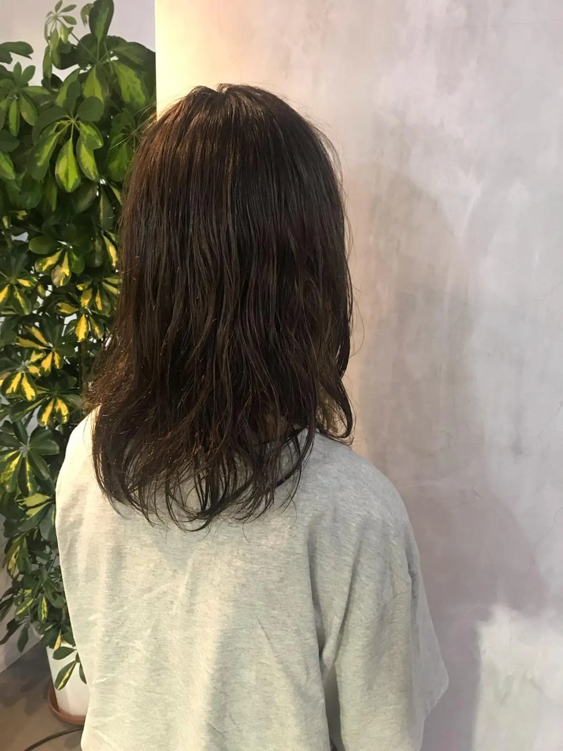 ミディアム カラー ヘアアレンジ オリーブカラー stylist/蛯谷 珠里のヘアスタイル