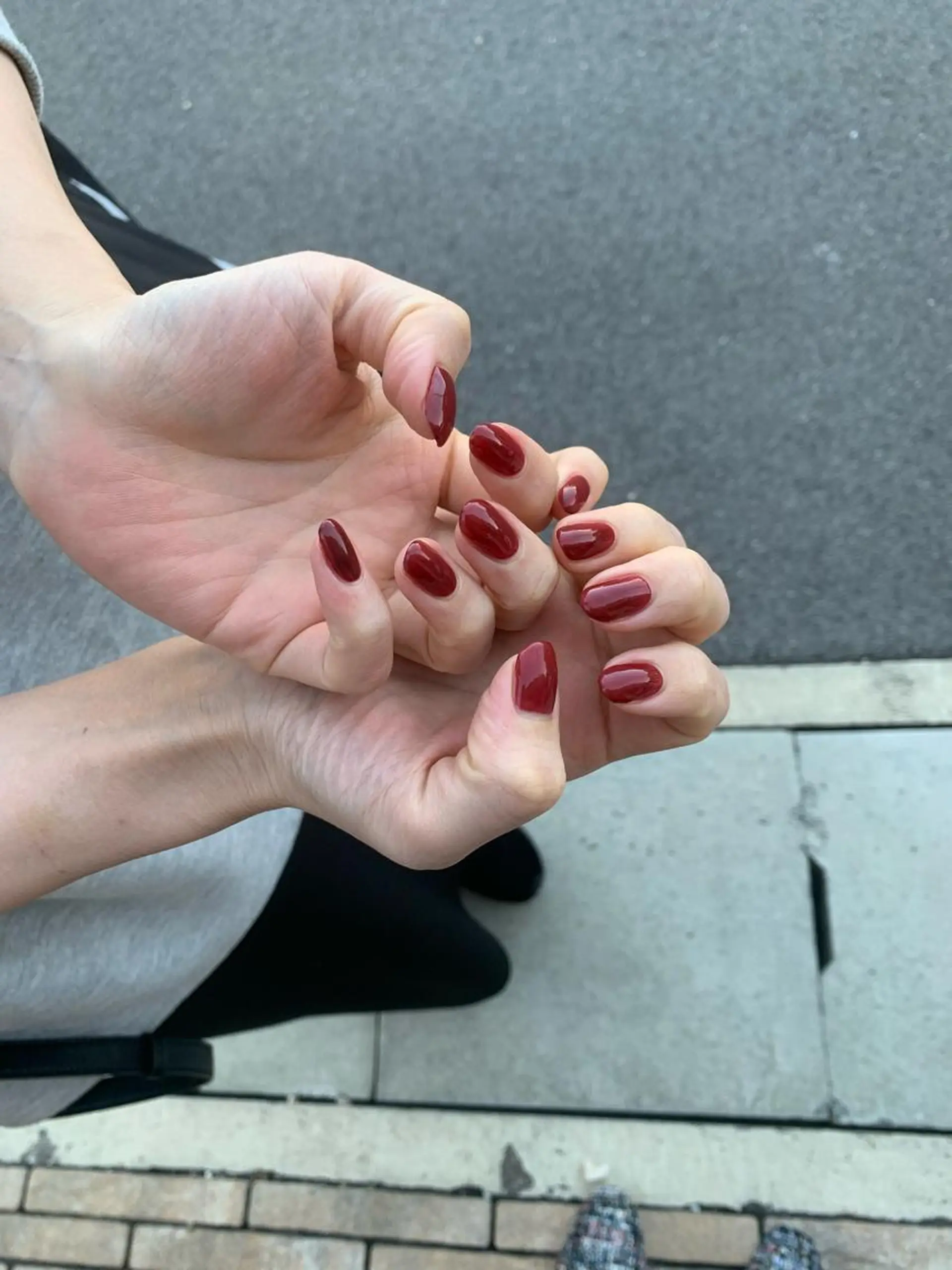 ネイル ボルドー ワンカラーネイル 北川 恭子のネイルデザイン