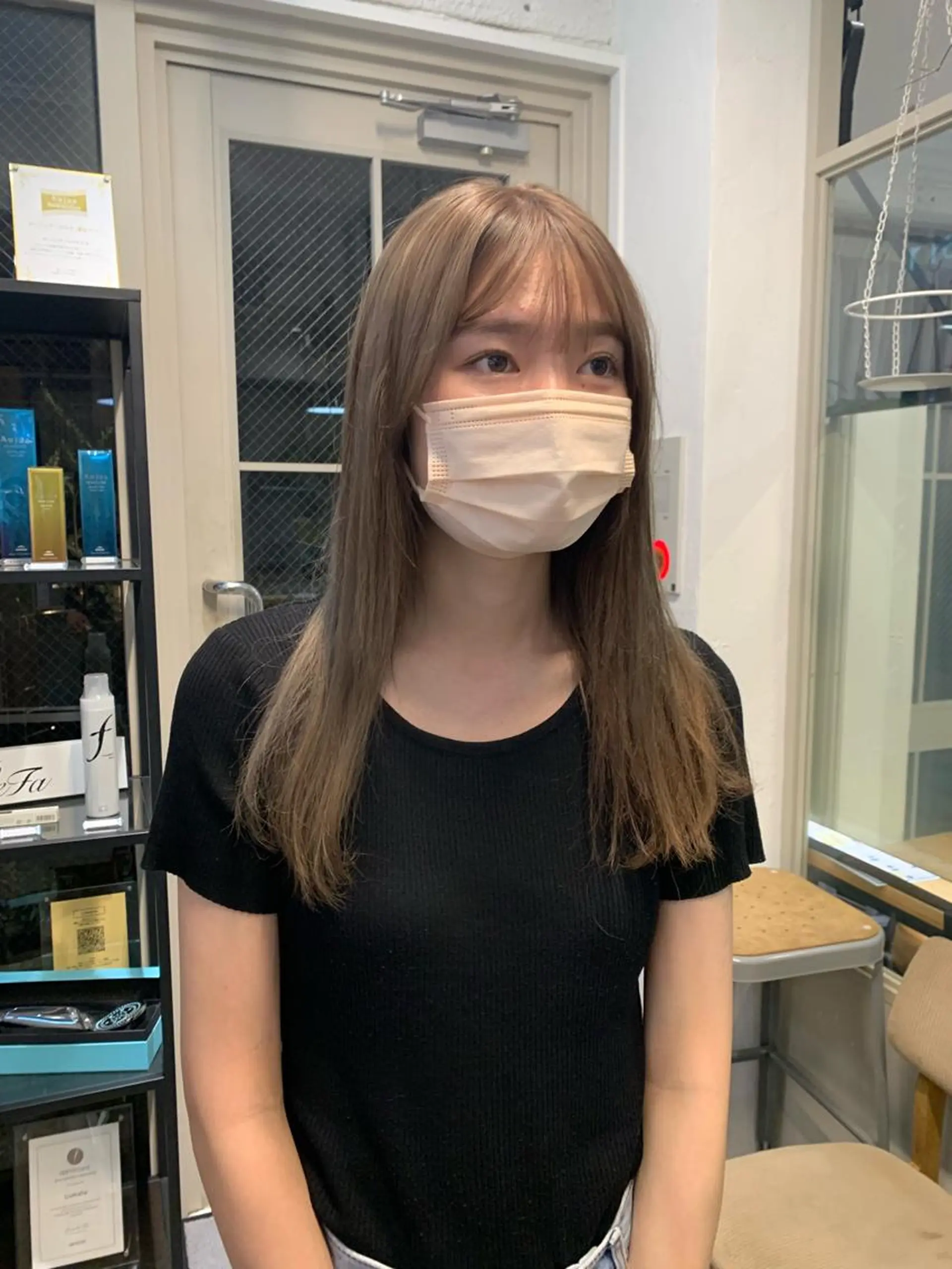 ロング カラー ヘアカラー トリートメント REINA☁️透明感 カラー/ぷつっと♡のヘアスタイル