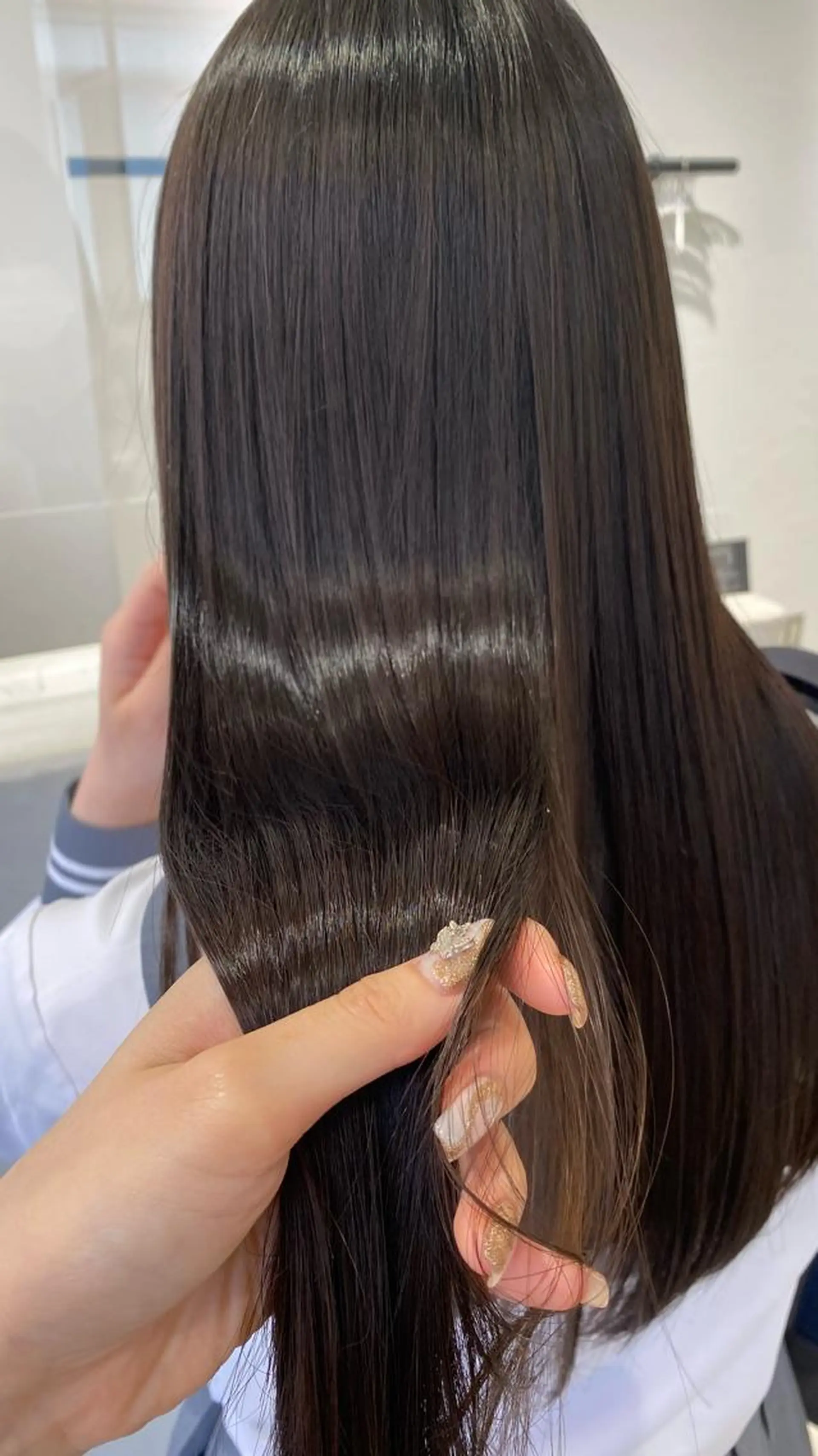 ロング 髪質改善 トリートメント カット トリートメント 艶カラー/韓国風ヘア 🩵shioneのヘアスタイル