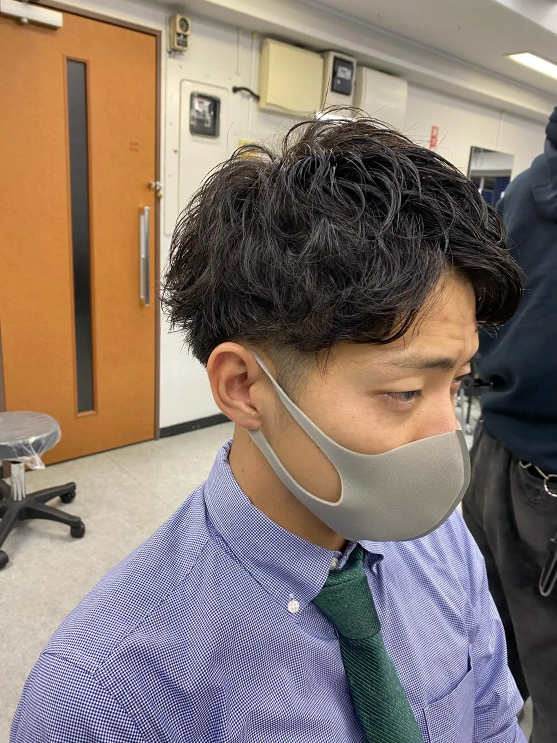 ミディアム パーマ メンズ メンズ特化 水口湧太のヘアスタイル