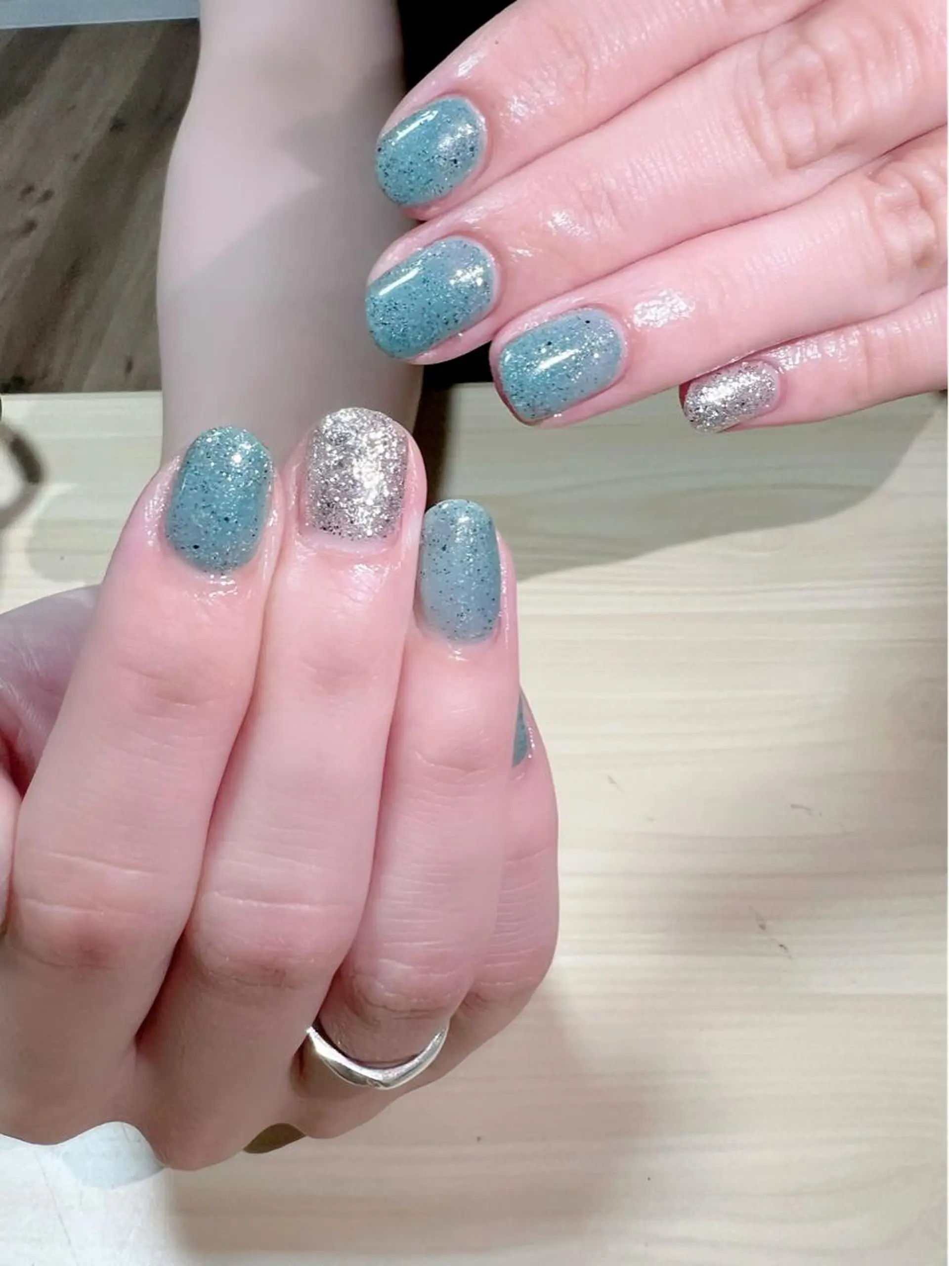 ネイル ジェルネイル ショートネイル ハンドネイル シェヌネイル JURAのネイルデザイン