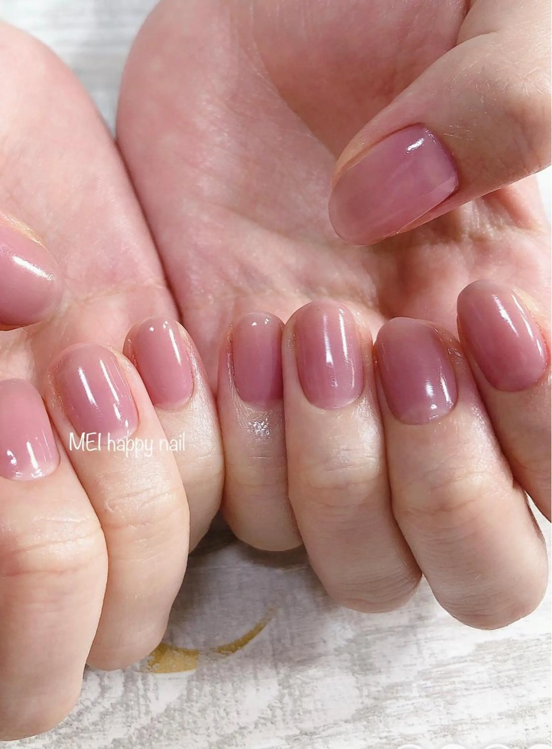 ネイル クリアネイル 北浦和 自爪育成ケアのネイルデザイン