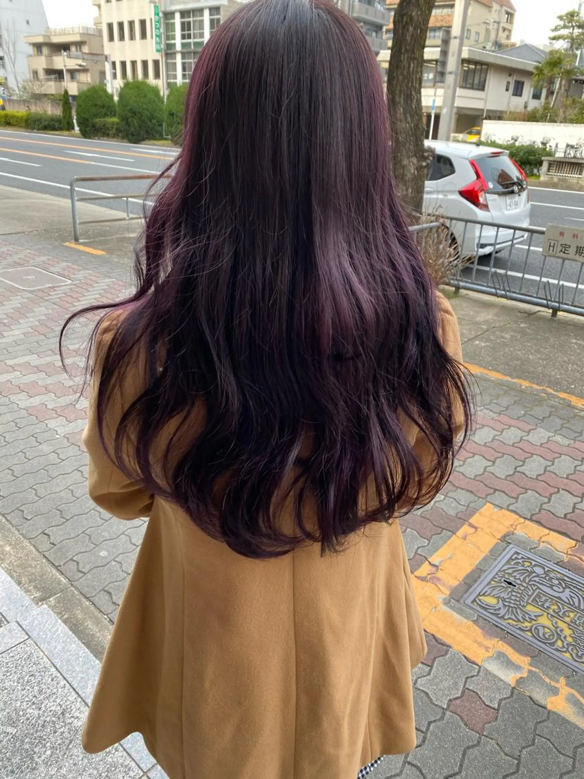 ロング カラー ボルドーカラー イチカワ ミオ/ minim hairのヘアスタイル