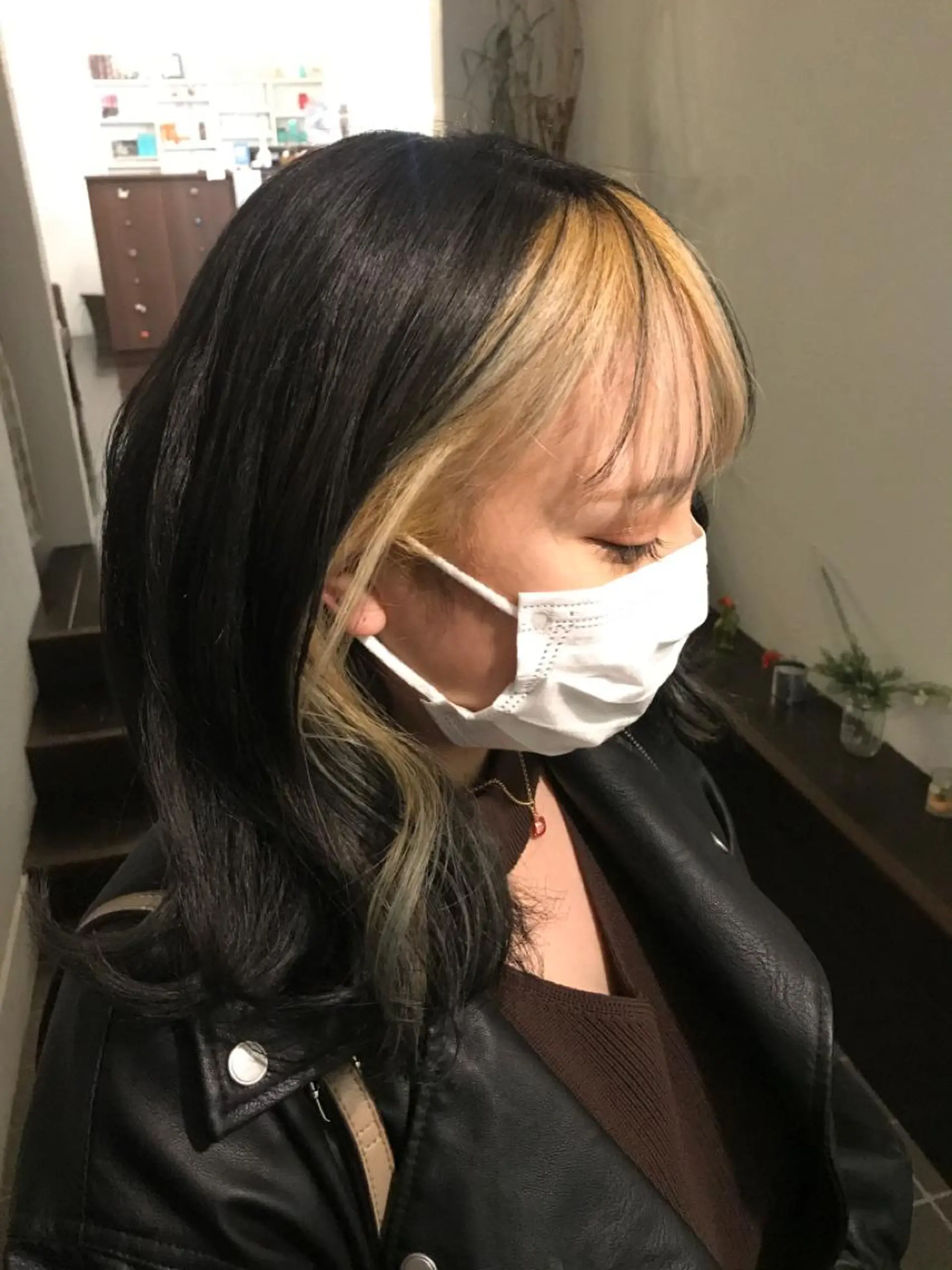 ミディアム カラー ブリーチ 上田 直樹のヘアスタイル