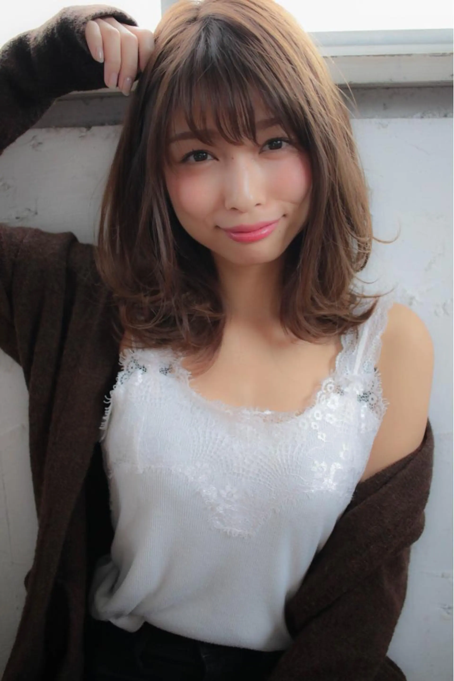 ミディアム カラー 髪質改善縮毛矯正✨ ナリタユウヤのヘアスタイル