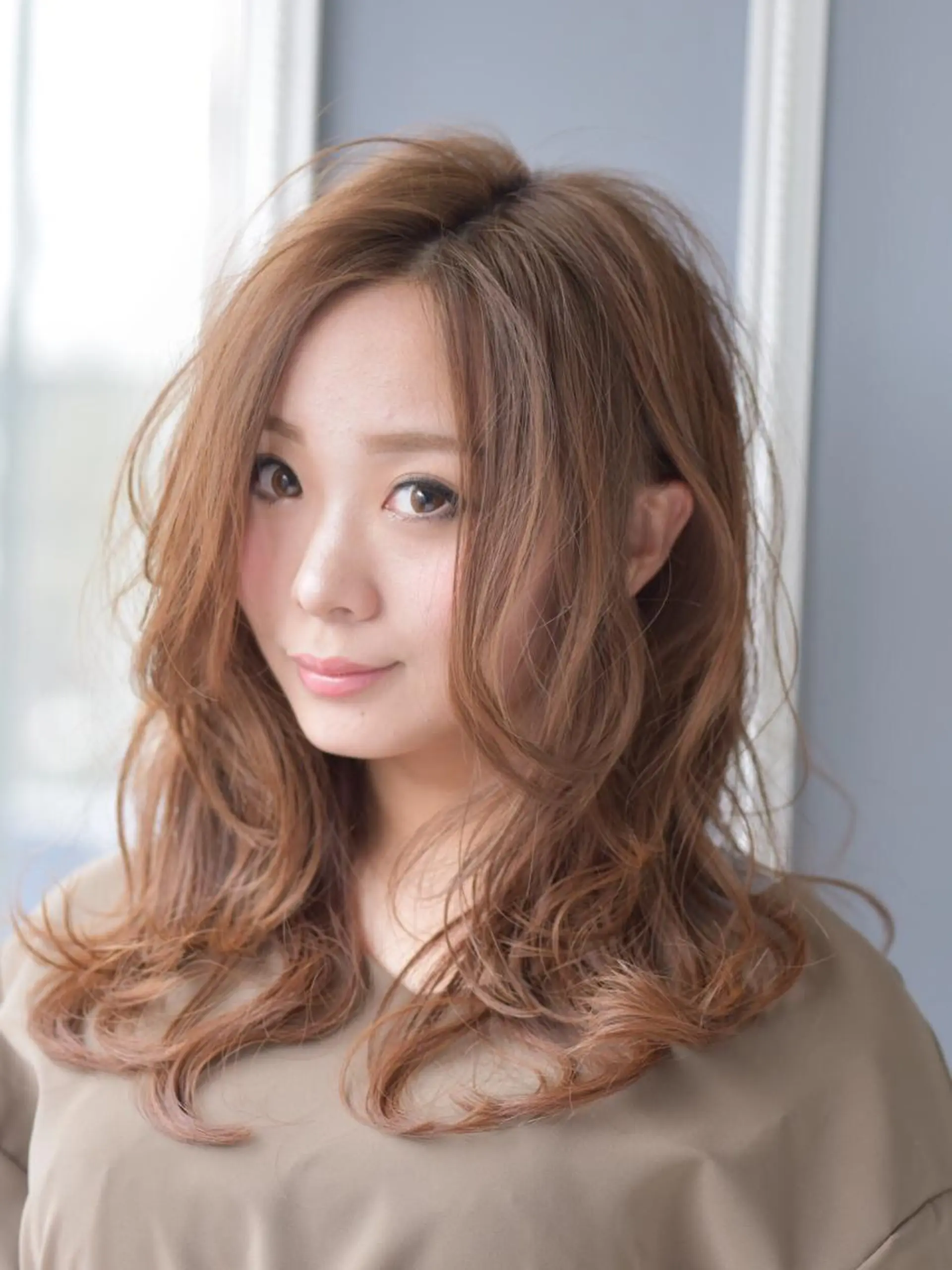 ロング カラー ブラウンカラー ヘアカラー トリートメント 韓国hair ·͜· watanabeのヘアスタイル