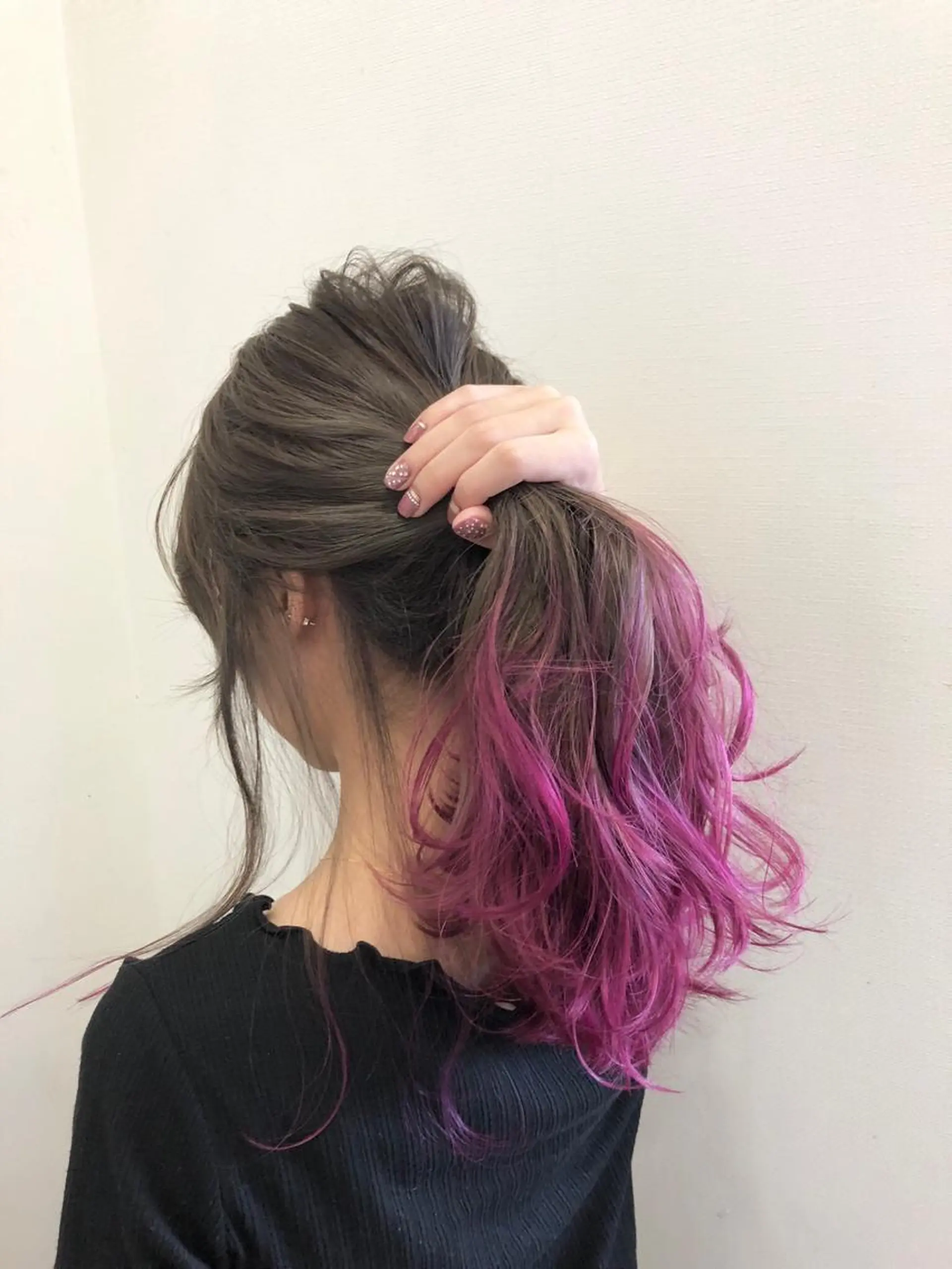 ロング ヘアアレンジ パープルカラー Asian Hair &Eyebrowのヘアスタイル