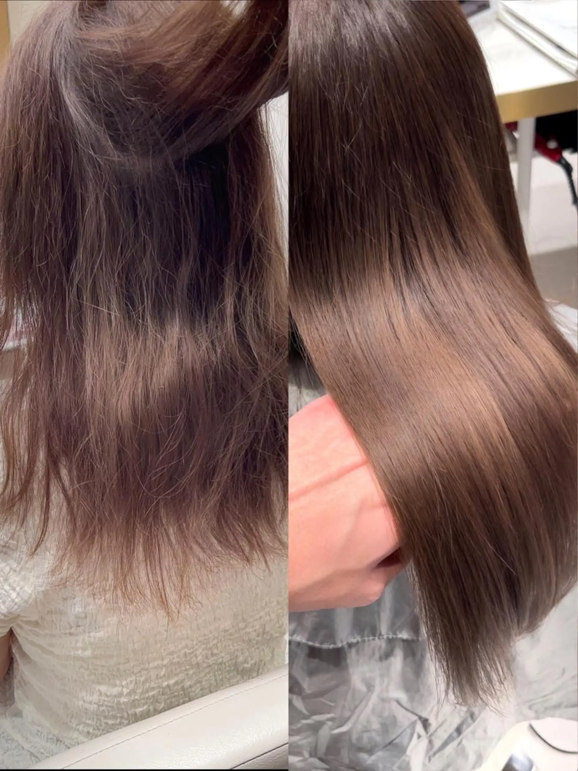 セミロング カラー パーマ アディクシーカラー バレイヤージュ ベージュカラー ブリーチ ケアブリーチ カット ヘアカラー 縮毛矯正 トリートメント 顔周り特化/韓国ヘア /レイヤー/吉野幸大のヘアスタイル