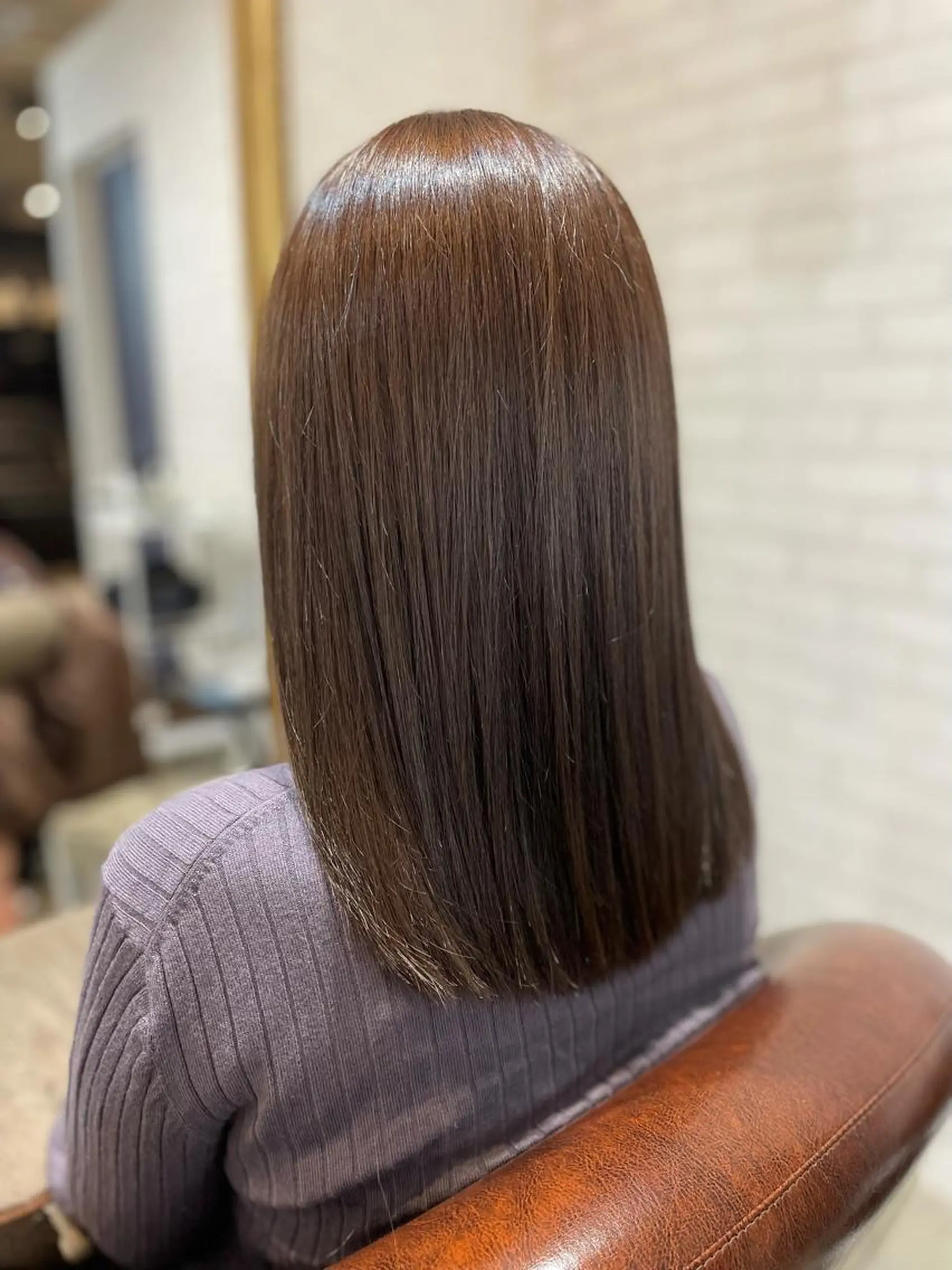 ミディアム カット ヘアカラー トリートメント Lusso店長 千崎慎介のヘアスタイル