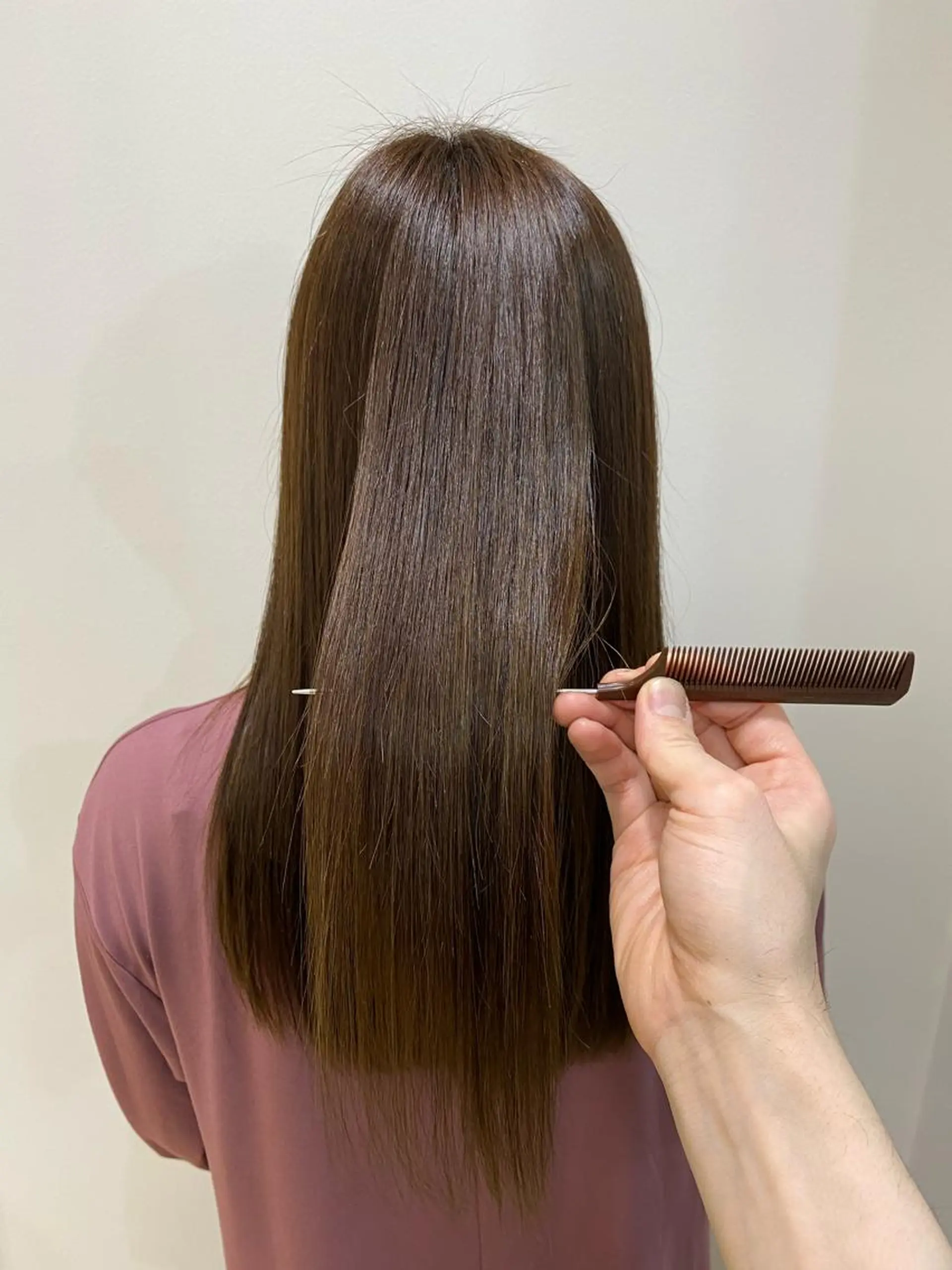 ロング 髪質改善 縮毛矯正 トリートメント 酸熱トリートメント カット パーマ 縮毛矯正 トリートメント コテ巻き風パーマ/ 髪質改善/河島恭平のヘアスタイル