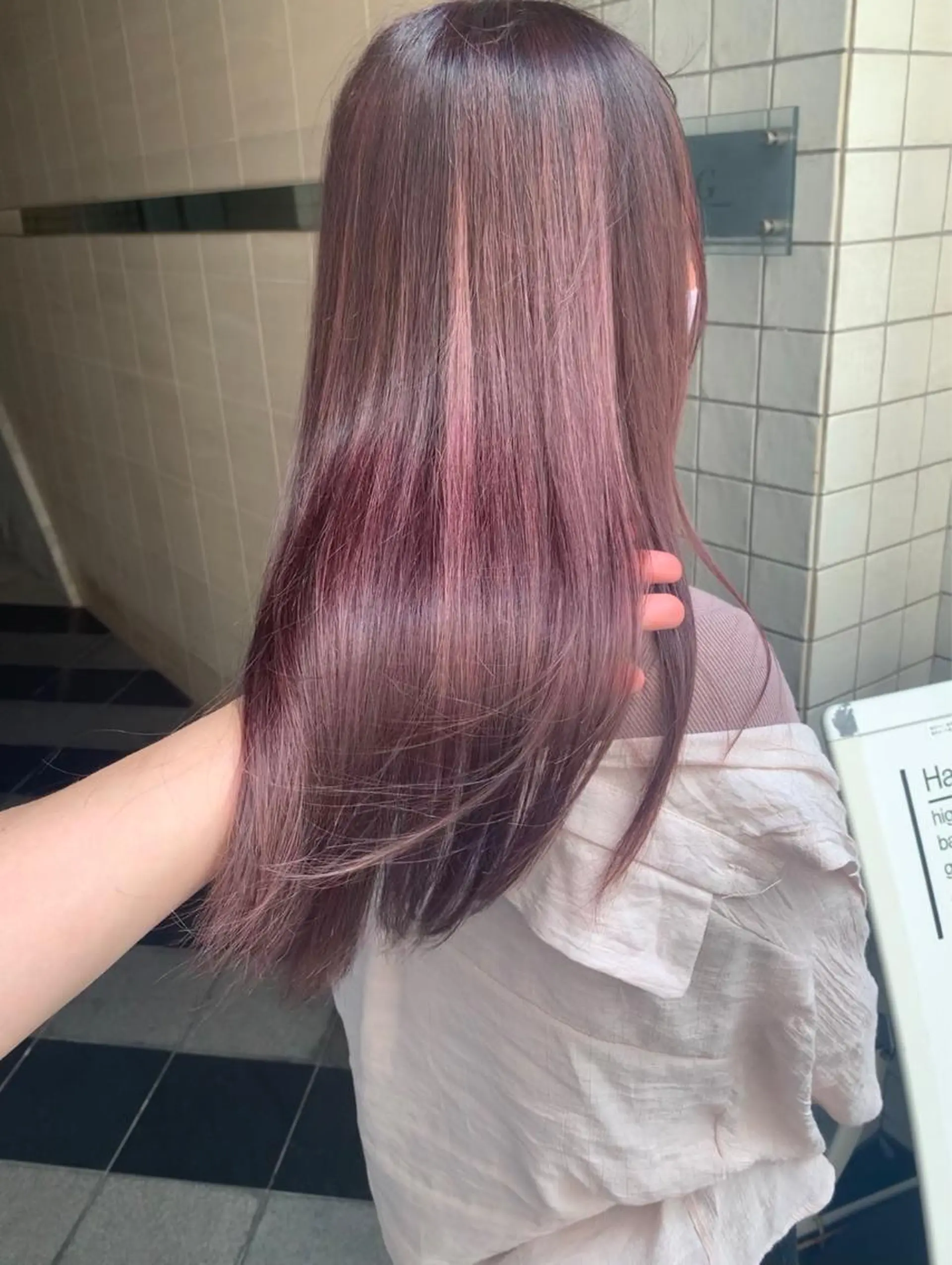ロング カラー ハイライトカラー ラベンダーカラー ラベンダーピンク ピンクカラー ハイライト 🤍韓国風ヘア 柴田真帆🤍のヘアスタイル