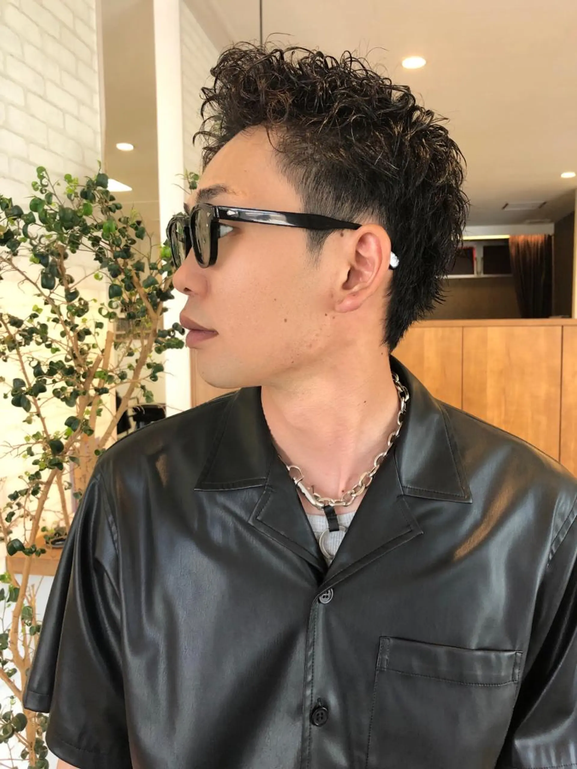 ショート カラー パーマ ヘアアレンジ メンズ ❣️倉敷❣️美髪 カラー能登一成のヘアスタイル